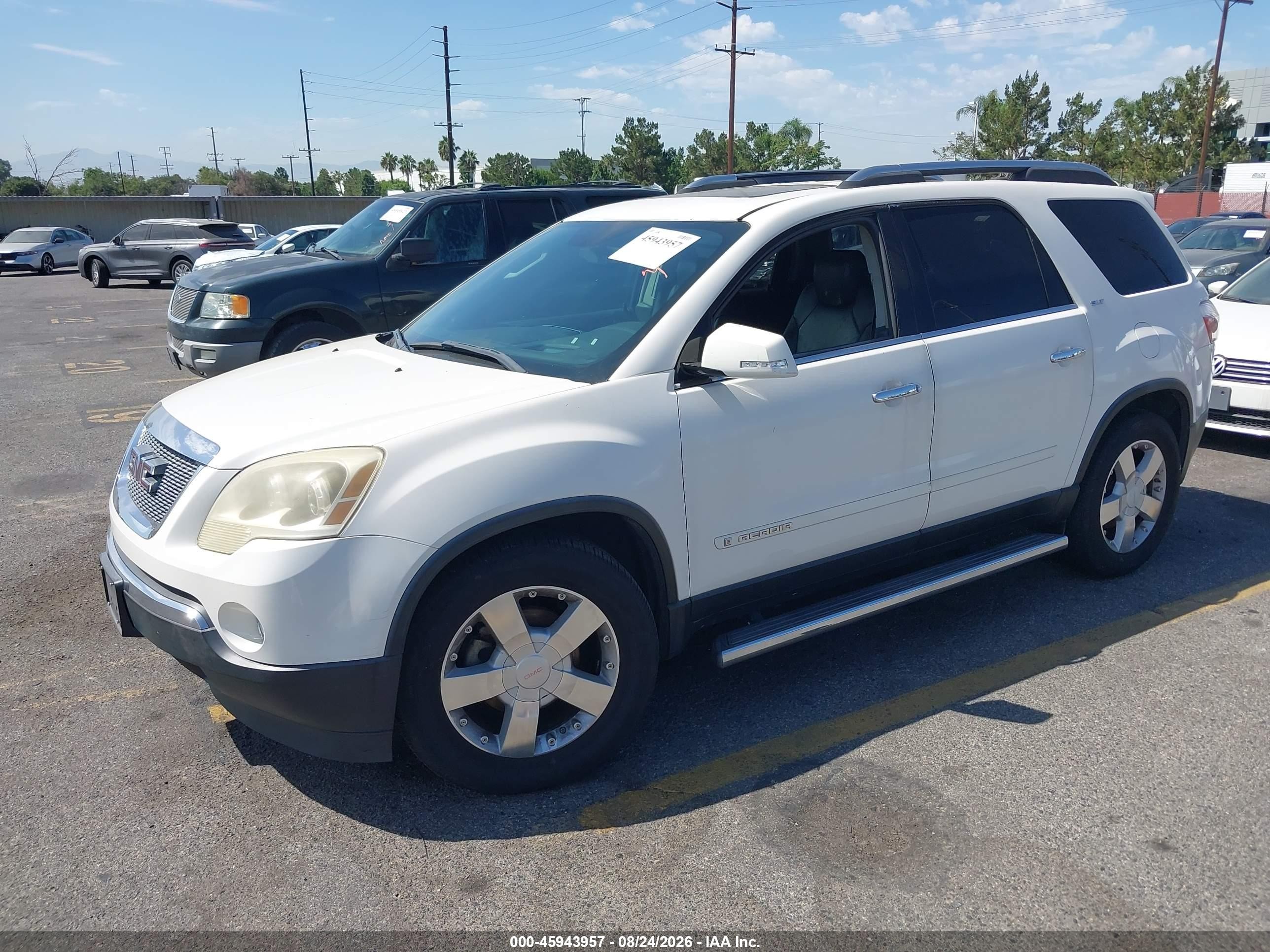 2007 Gmc Acadia Slt White vin: 1GKER33797J150168