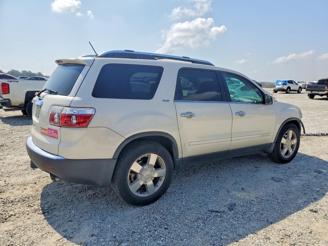 2008 Gmc Acadia Slt-2 White vin: 1GKER33798J124249