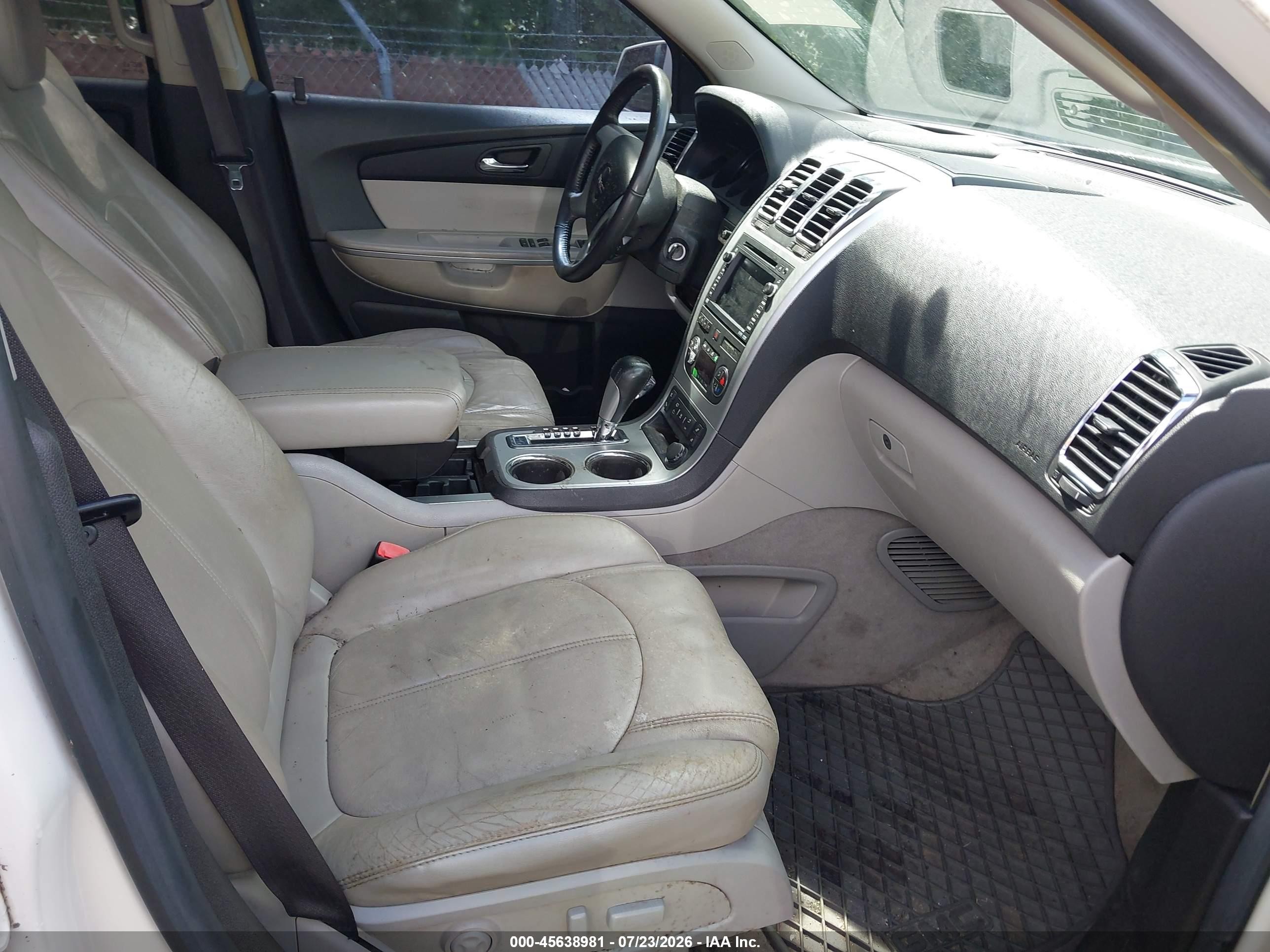 2008 Gmc Acadia Slt-2 White vin: 1GKER33798J252877