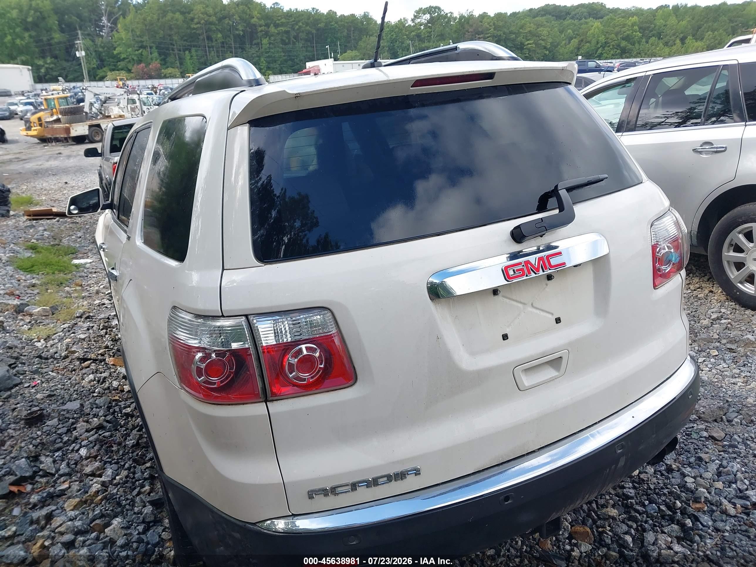 2008 Gmc Acadia Slt-2 White vin: 1GKER33798J252877