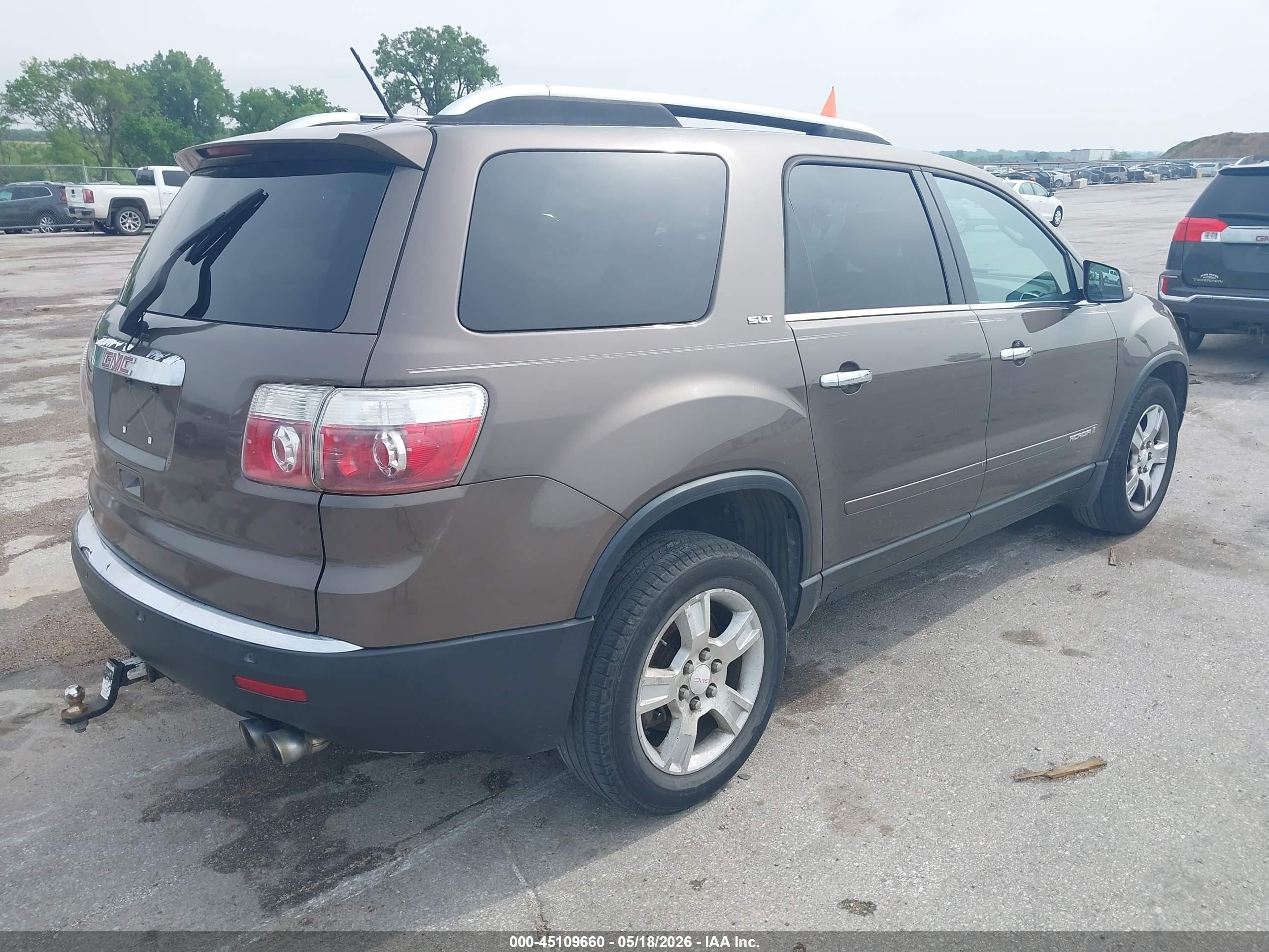 2007 Gmc Acadia Slt-1 Brown vin: 1GKER337X7J162717