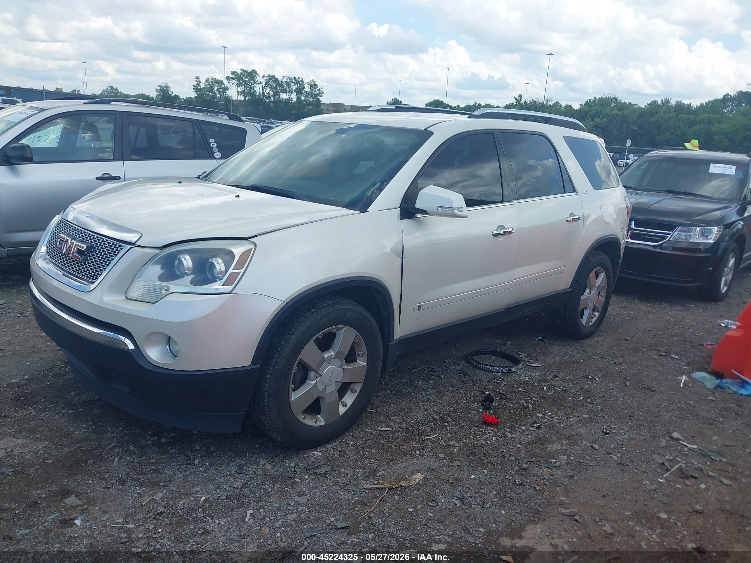 2009 Gmc Acadia Slt-2 White vin: 1GKER33D09J106441
