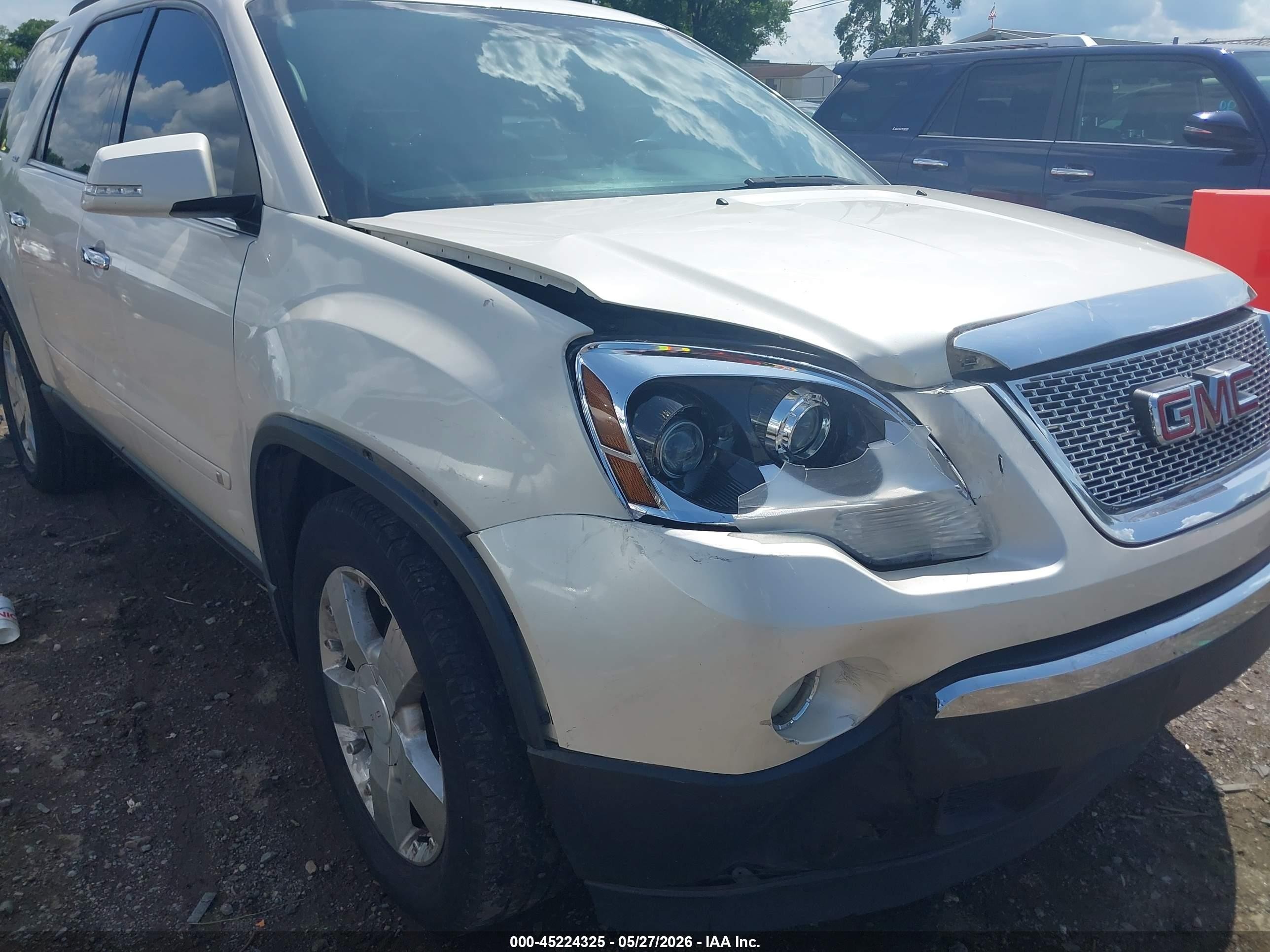 2009 Gmc Acadia Slt-2 White vin: 1GKER33D09J106441