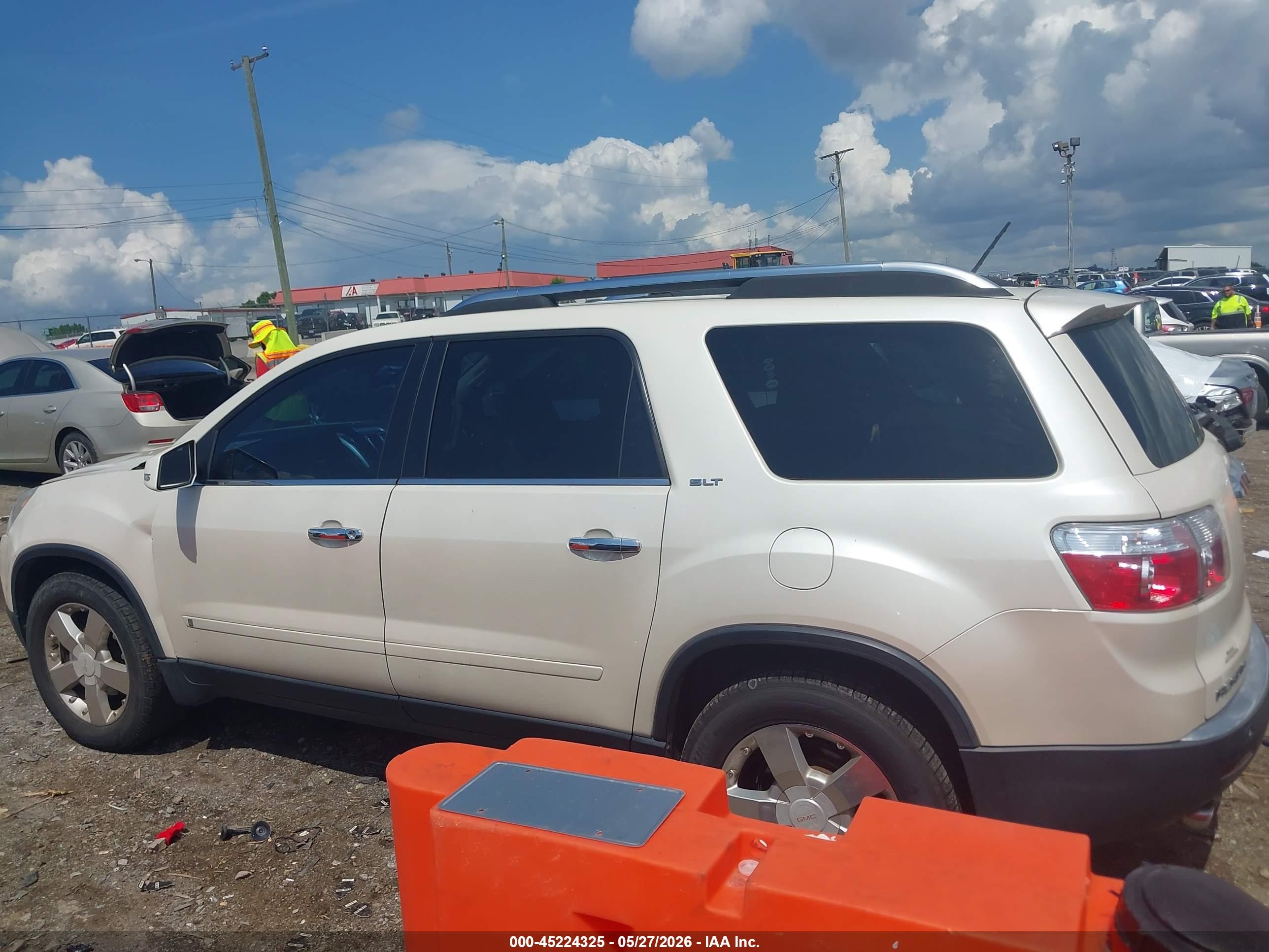 2009 Gmc Acadia Slt-2 White vin: 1GKER33D09J106441