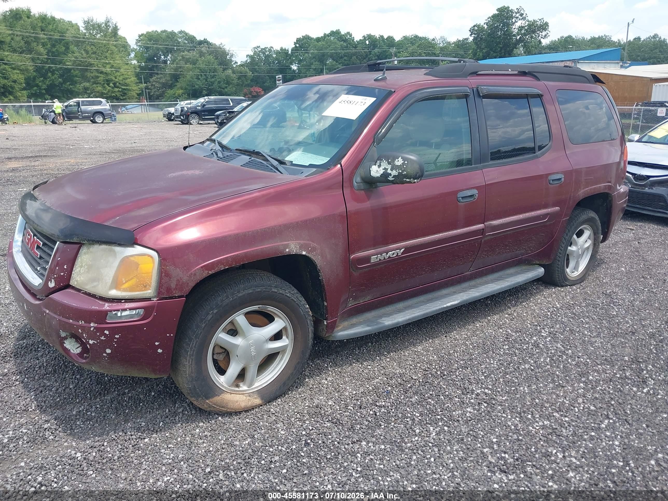2005 Gmc Envoy Xl Sle Burgundy vin: 1GKES16S956126039