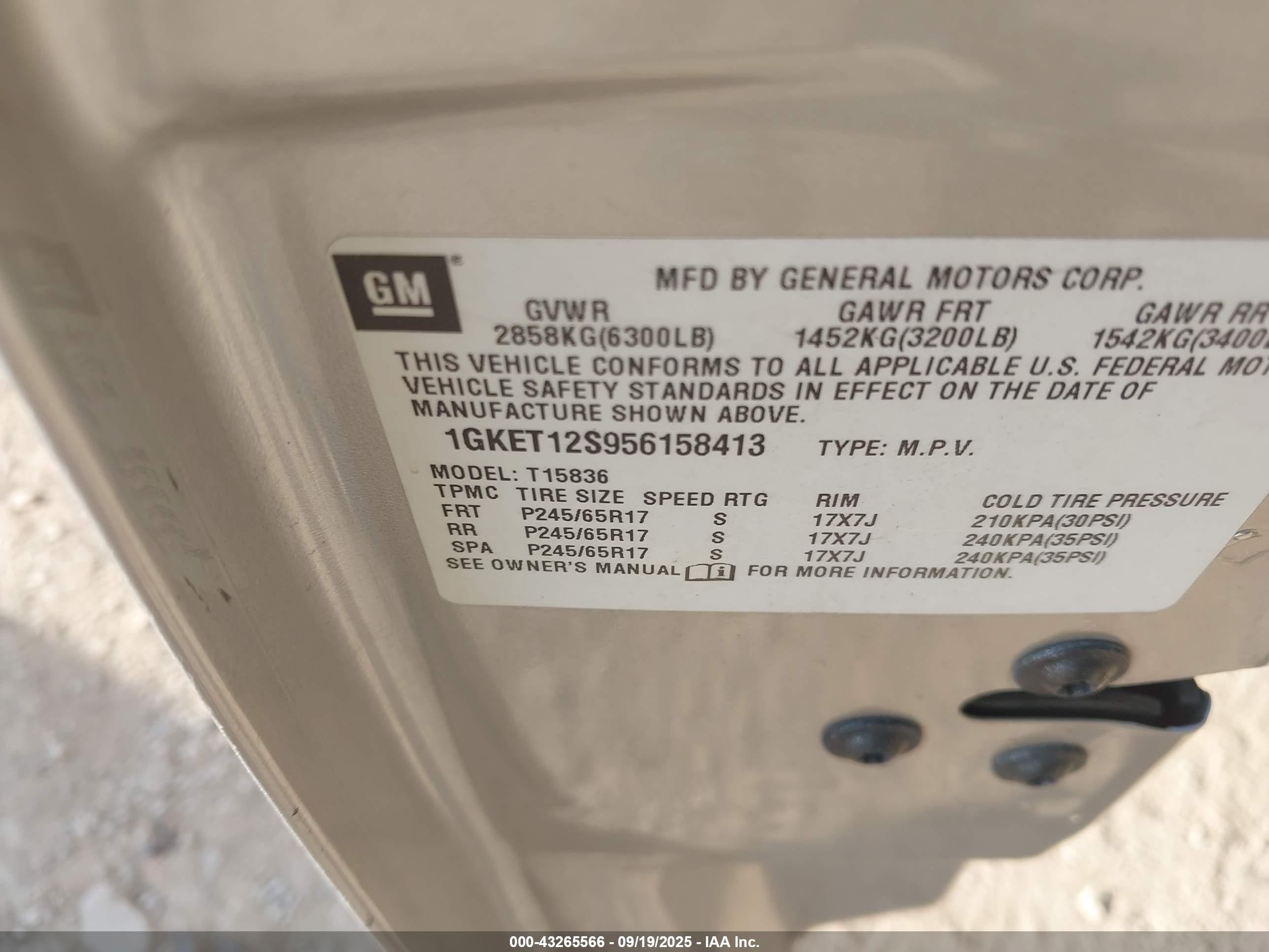 2005 Gmc Envoy Xuv Slt Серебряный vin: 1GKET12S956158413