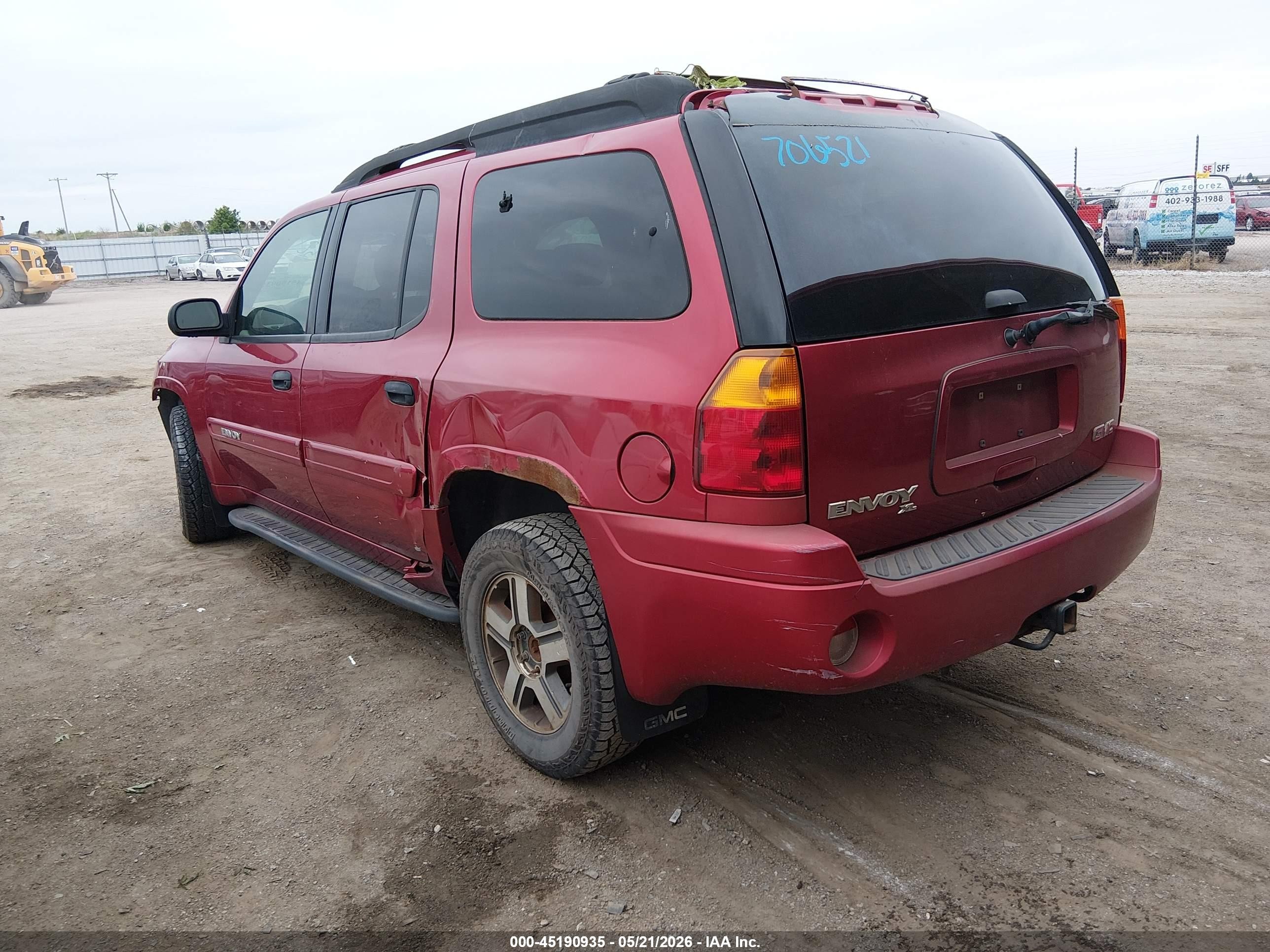 2003 Gmc Envoy Xl Sle Red vin: 1GKET16S836130089