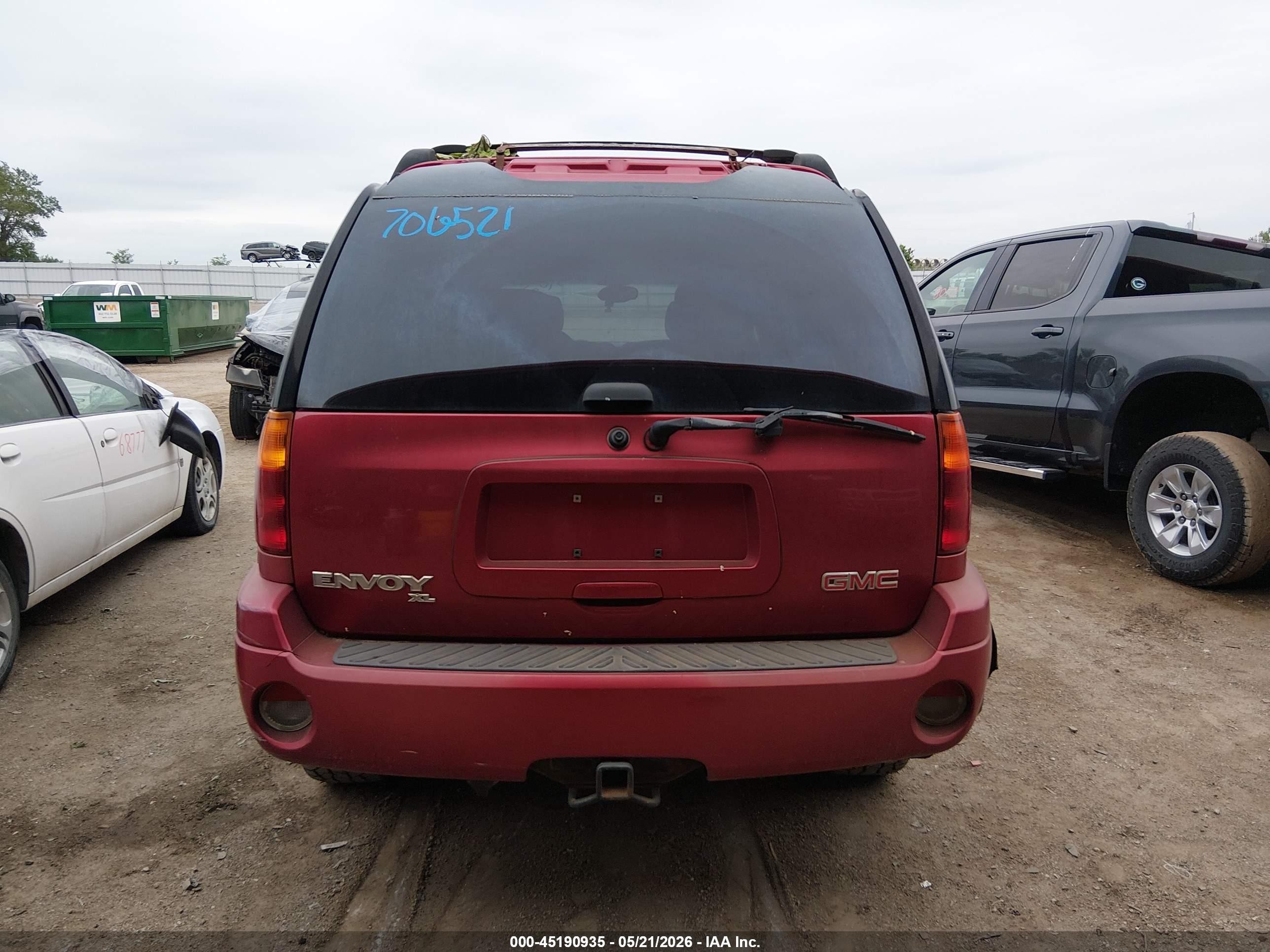 2003 Gmc Envoy Xl Sle Red vin: 1GKET16S836130089
