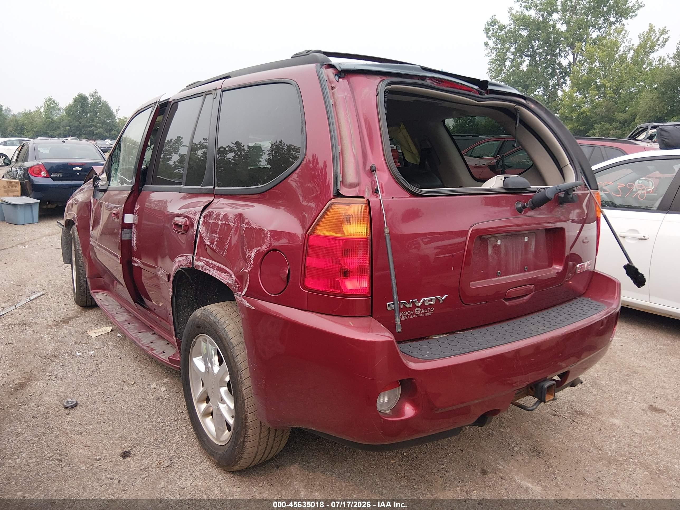 2008 Gmc Envoy Denali Red vin: 1GKET63M882222949