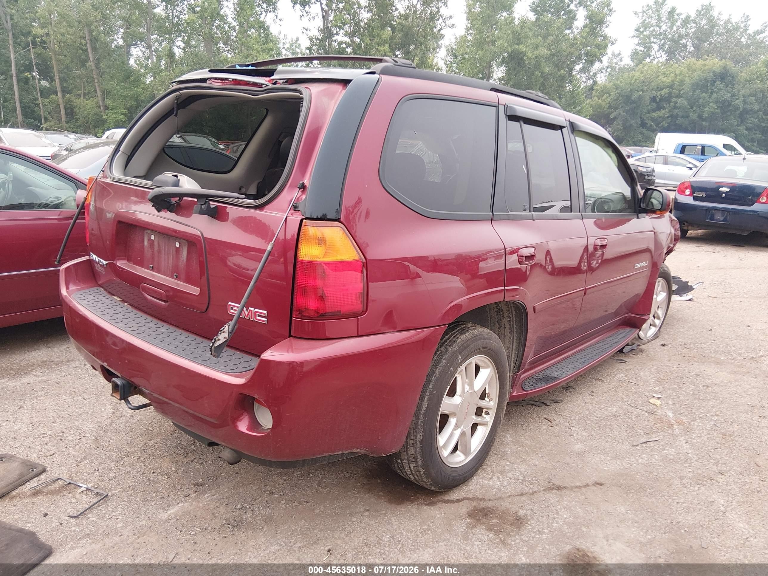 2008 Gmc Envoy Denali Red vin: 1GKET63M882222949