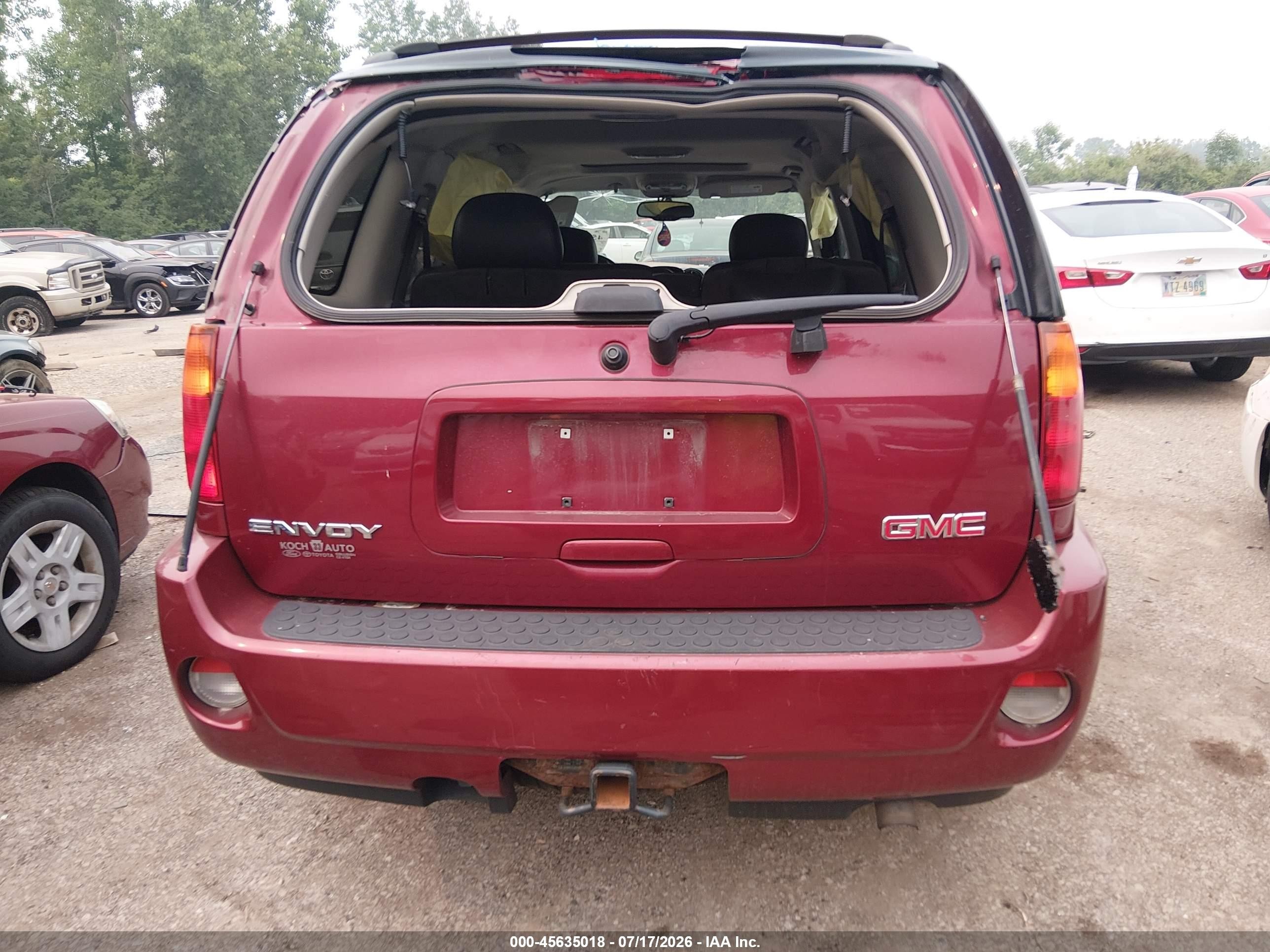 2008 Gmc Envoy Denali Red vin: 1GKET63M882222949