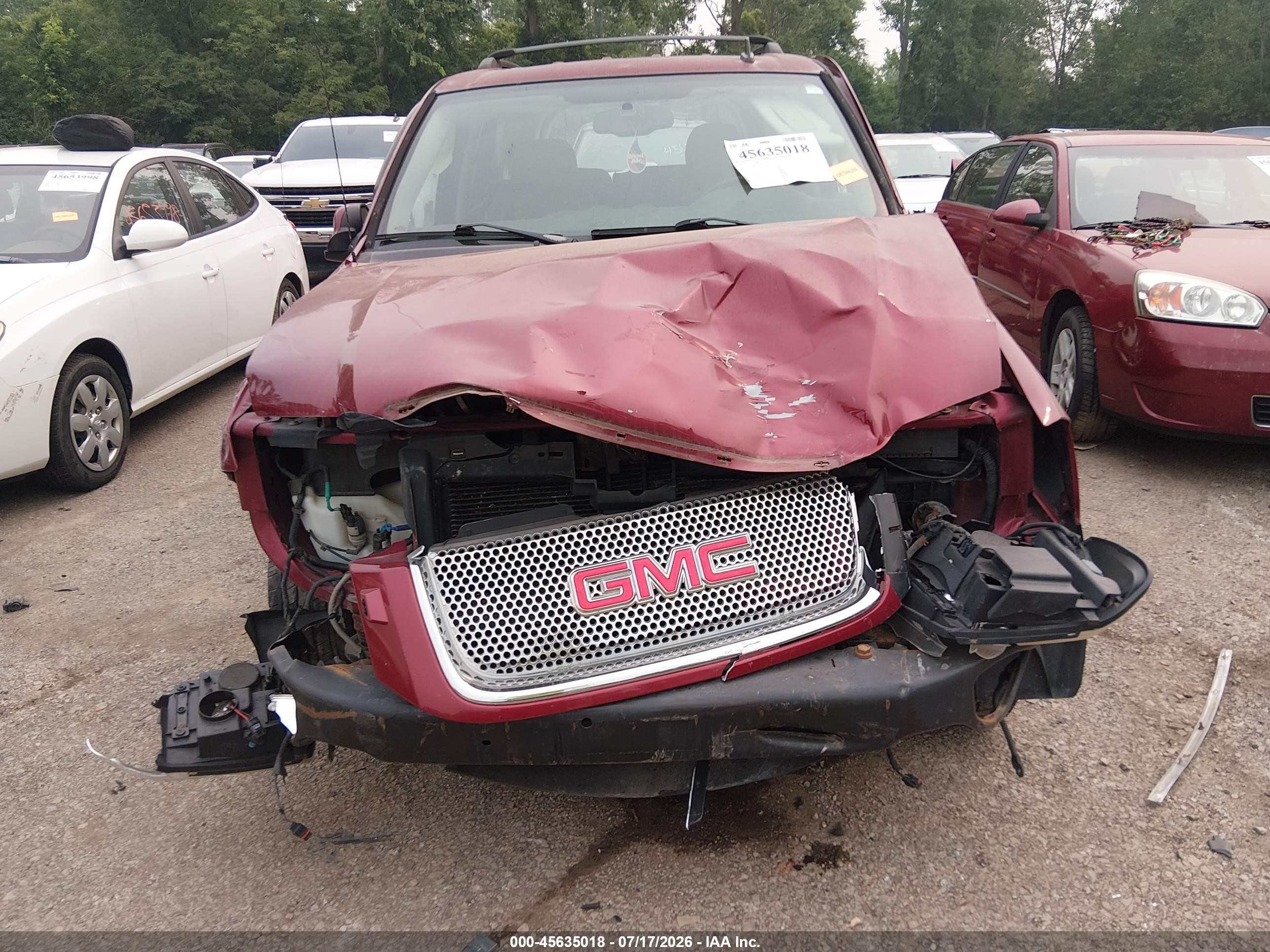 2008 Gmc Envoy Denali Red vin: 1GKET63M882222949