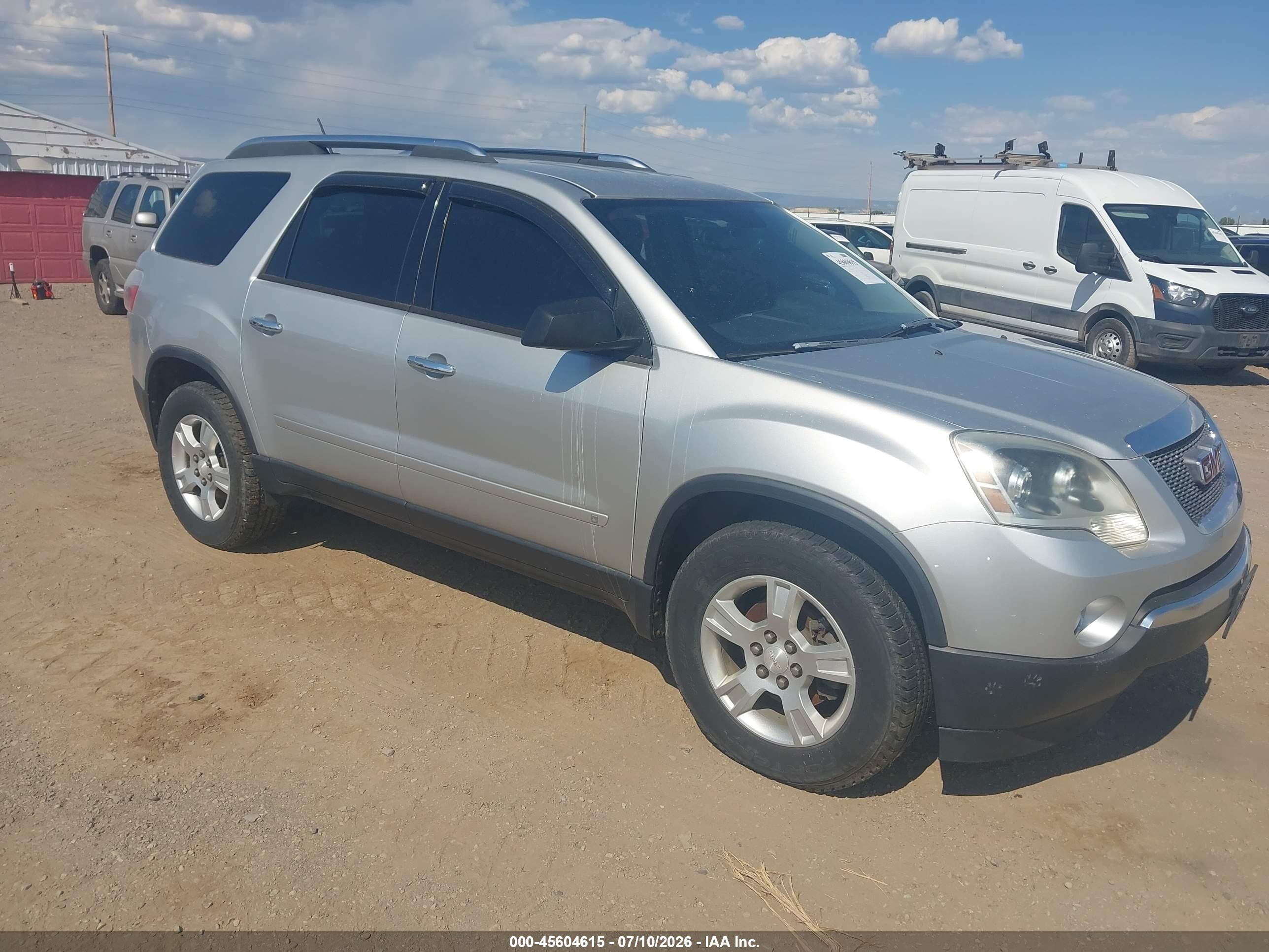 2009 Gmc Acadia Sle1 Silver vin: 1GKEV13D29J110300