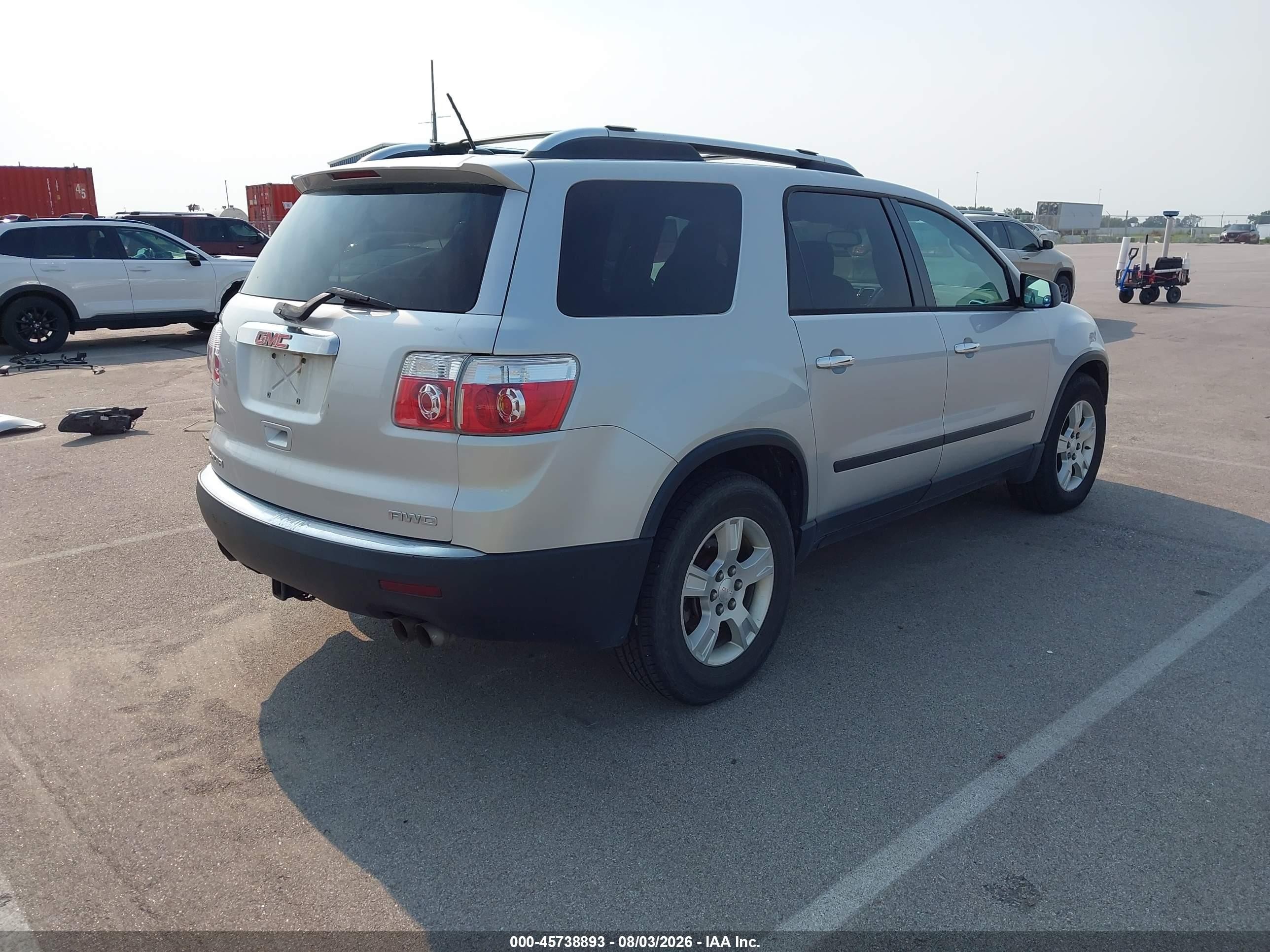 2009 Gmc Acadia Sle1 Silver vin: 1GKEV13D79J191925
