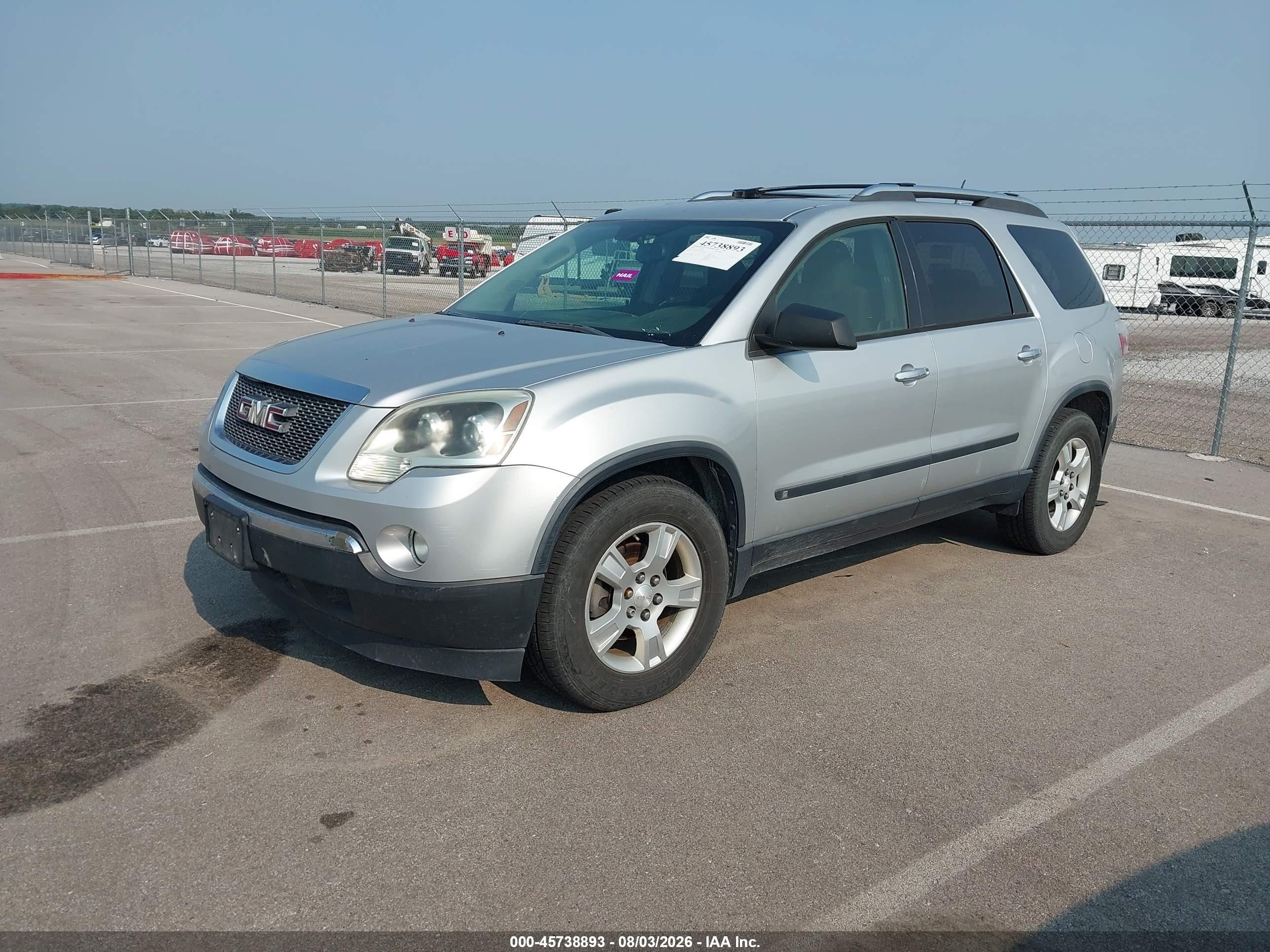 2009 Gmc Acadia Sle1 Silver vin: 1GKEV13D79J191925