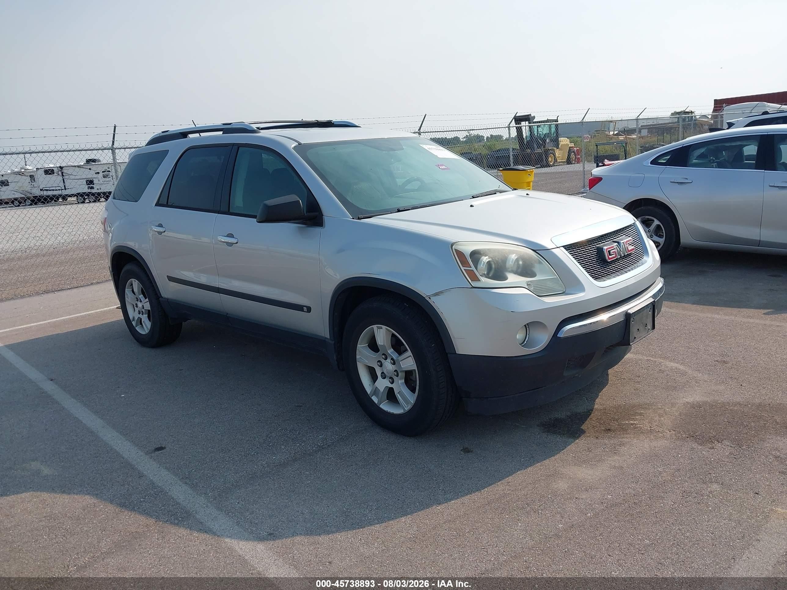 2009 Gmc Acadia Sle1 Silver vin: 1GKEV13D79J191925