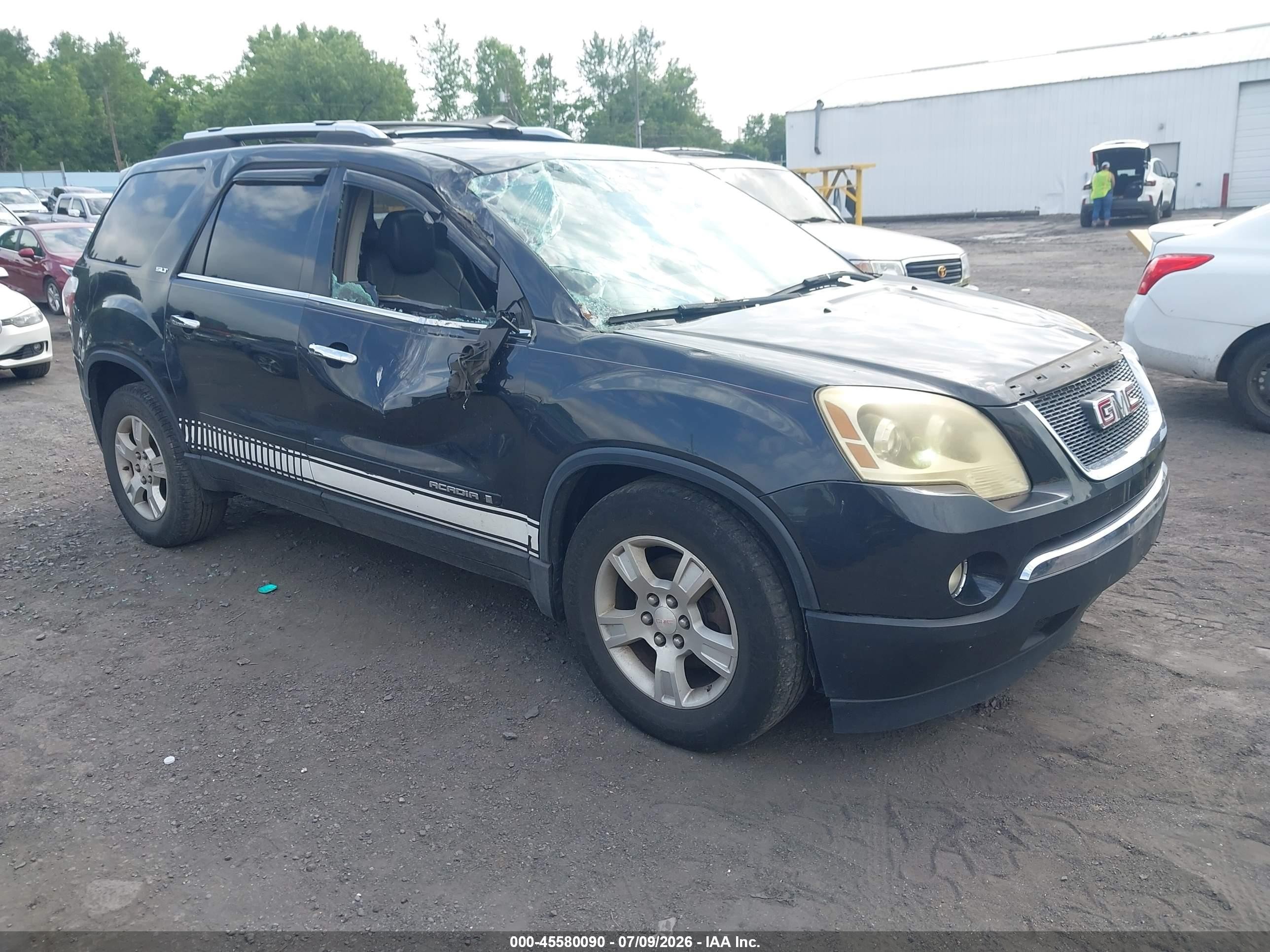 2008 Gmc Acadia Slt-1 Black vin: 1GKEV23708J265409