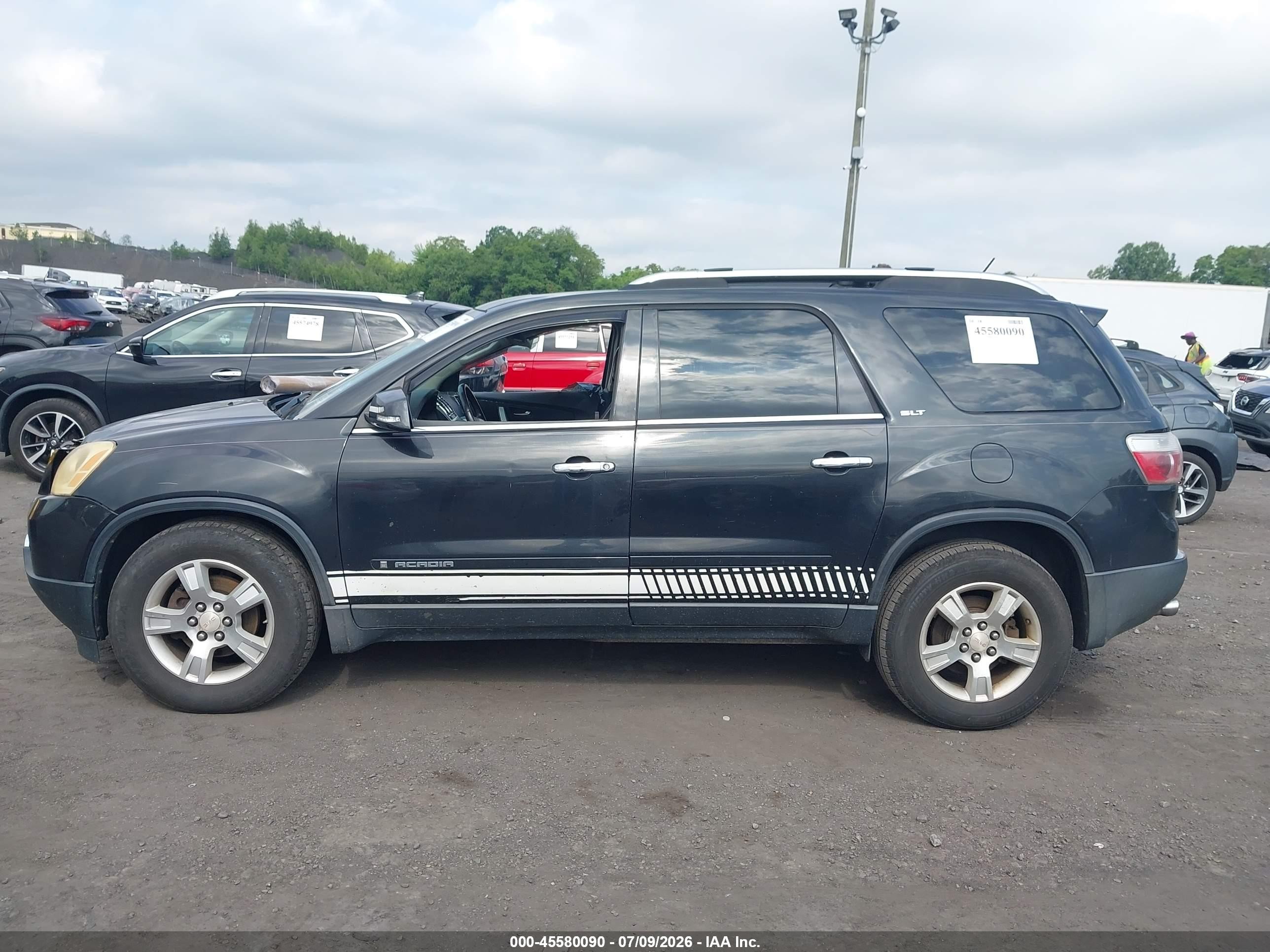 2008 Gmc Acadia Slt-1 Black vin: 1GKEV23708J265409