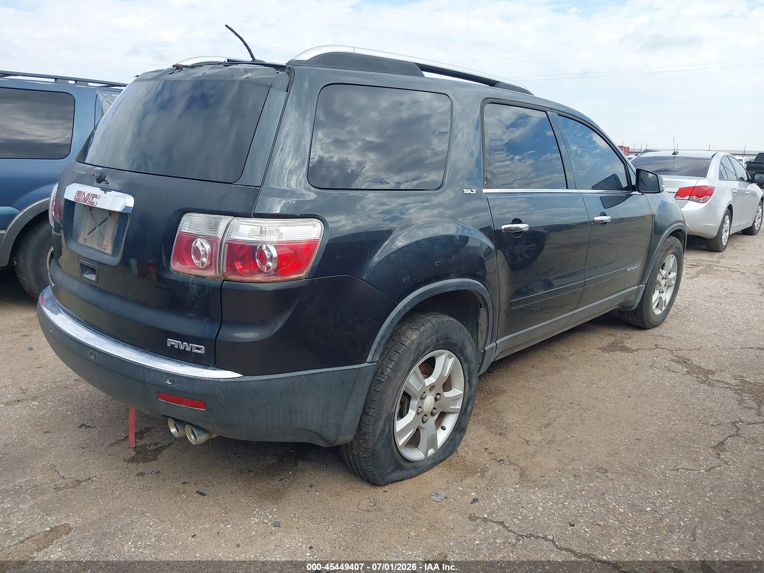 2007 Gmc Acadia Slt-1 Black vin: 1GKEV23717J159582