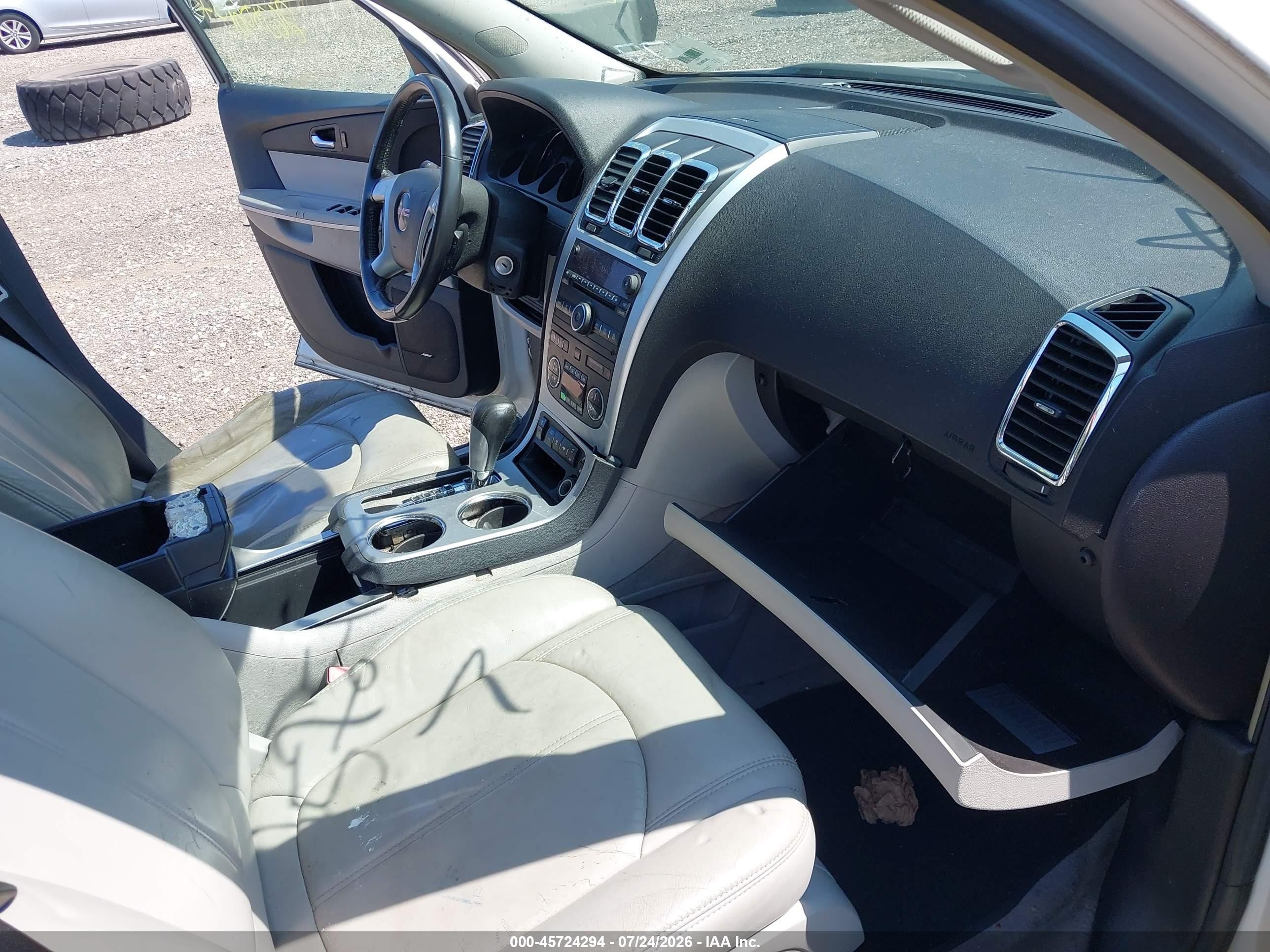 2008 Gmc Acadia Slt-1 White vin: 1GKEV23718J280792