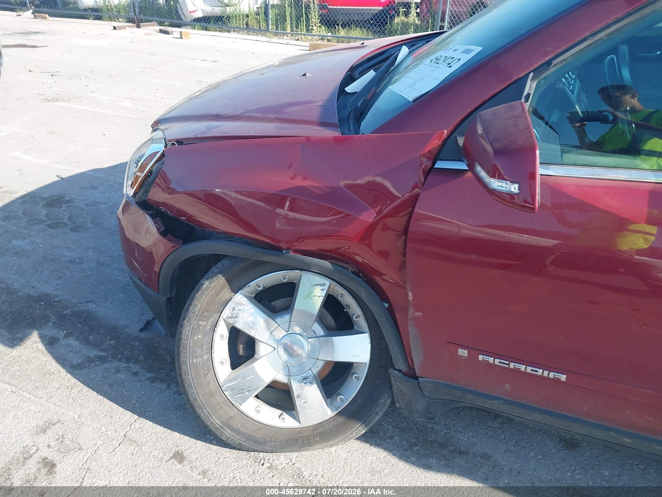 2008 Gmc Acadia Slt-1 Red vin: 1GKEV23728J261488
