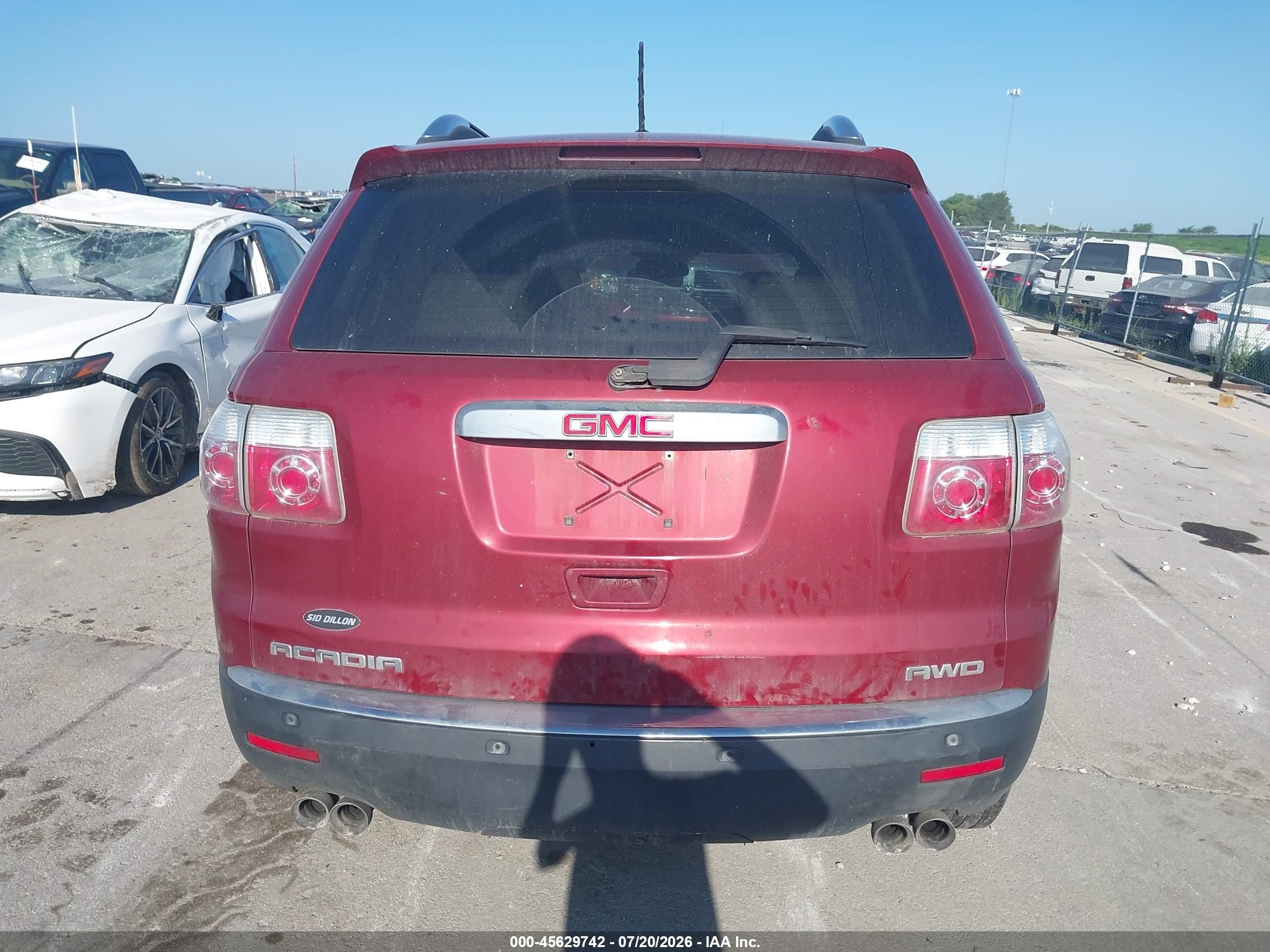 2008 Gmc Acadia Slt-1 Red vin: 1GKEV23728J261488