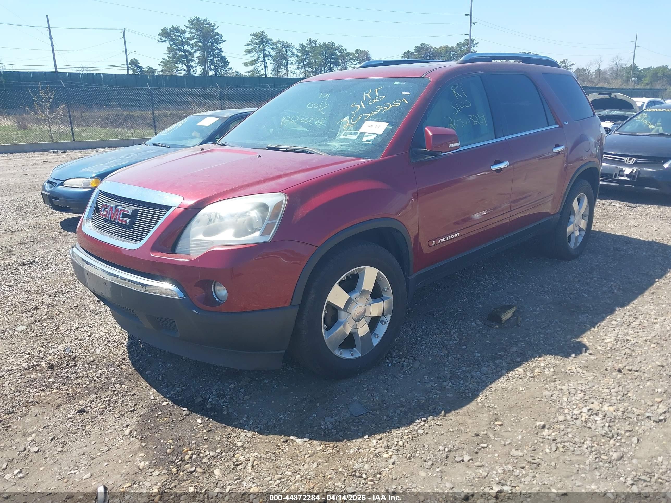 2008 Gmc Acadia Slt-1 Red vin: 1GKEV23758J258648