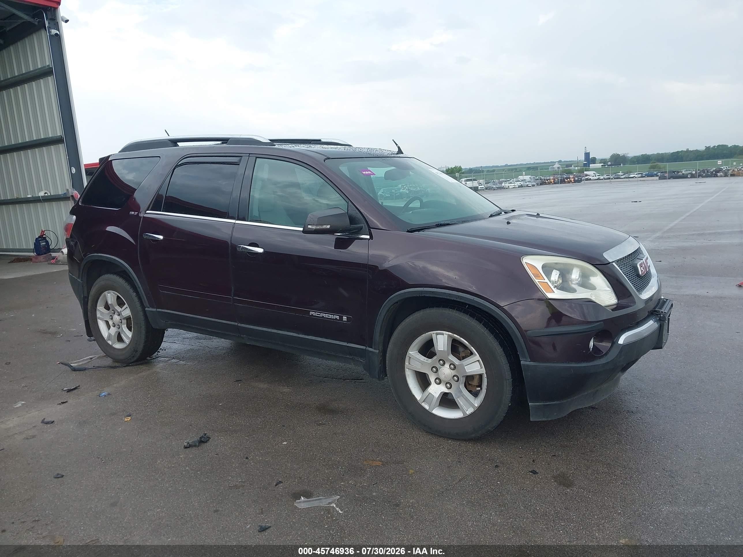 2008 Gmc Acadia Slt-1 Maroon vin: 1GKEV23768J163662