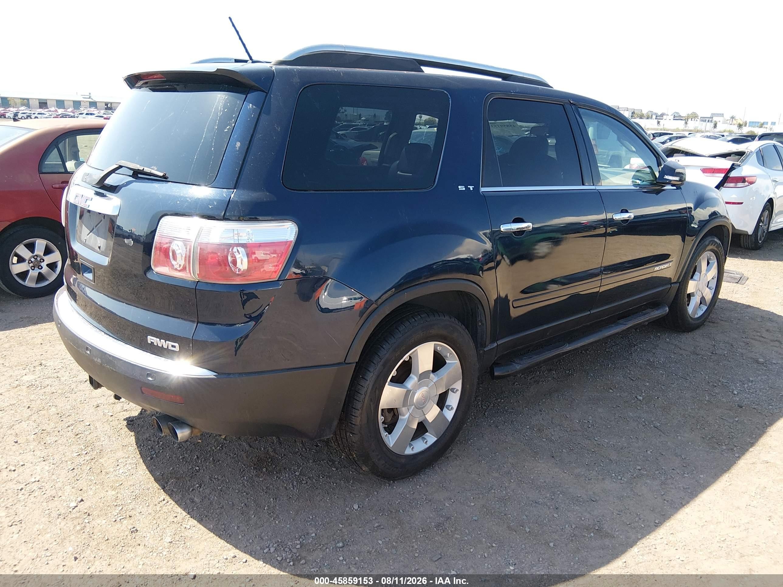2008 Gmc Acadia Slt-1 Blue vin: 1GKEV23778J164464