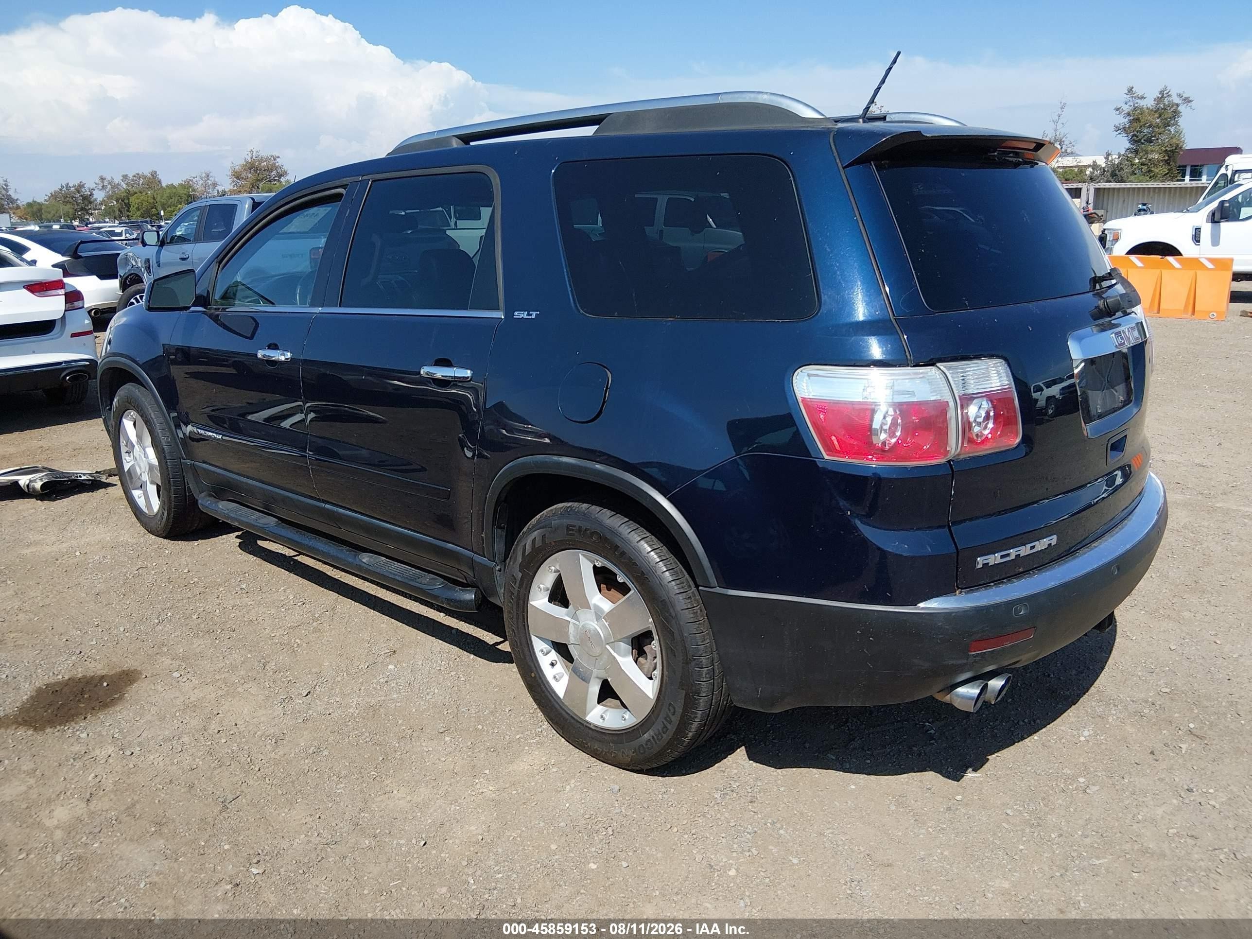 2008 Gmc Acadia Slt-1 Blue vin: 1GKEV23778J164464