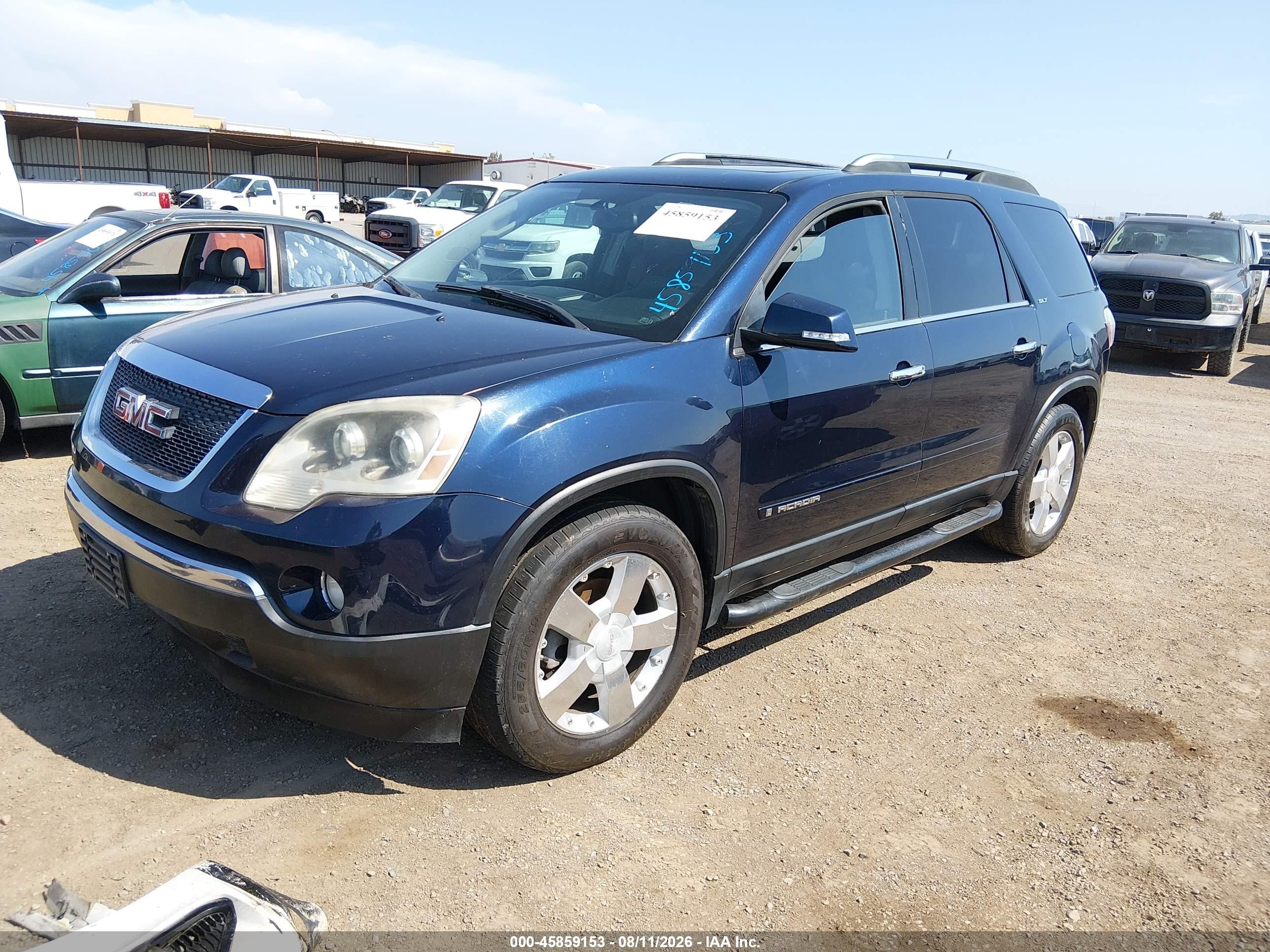 2008 Gmc Acadia Slt-1 Blue vin: 1GKEV23778J164464