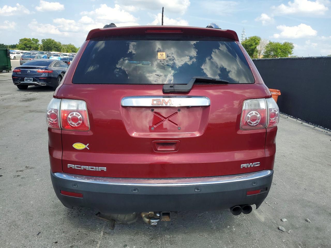 2009 Gmc Acadia Slt-1 Red vin: 1GKEV23D19J149059