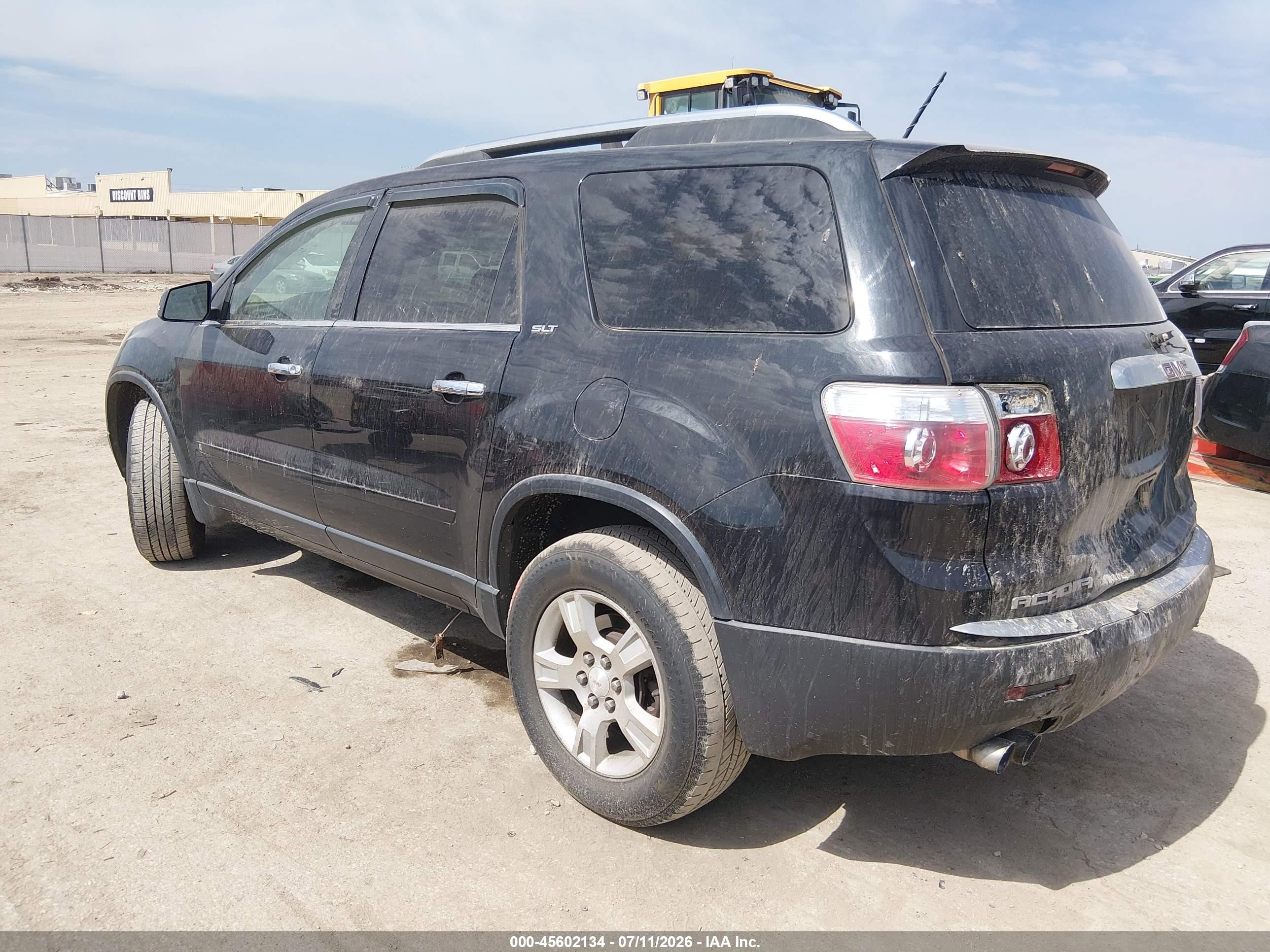 2009 Gmc Acadia Slt1 Black vin: 1GKEV23DX9J101401