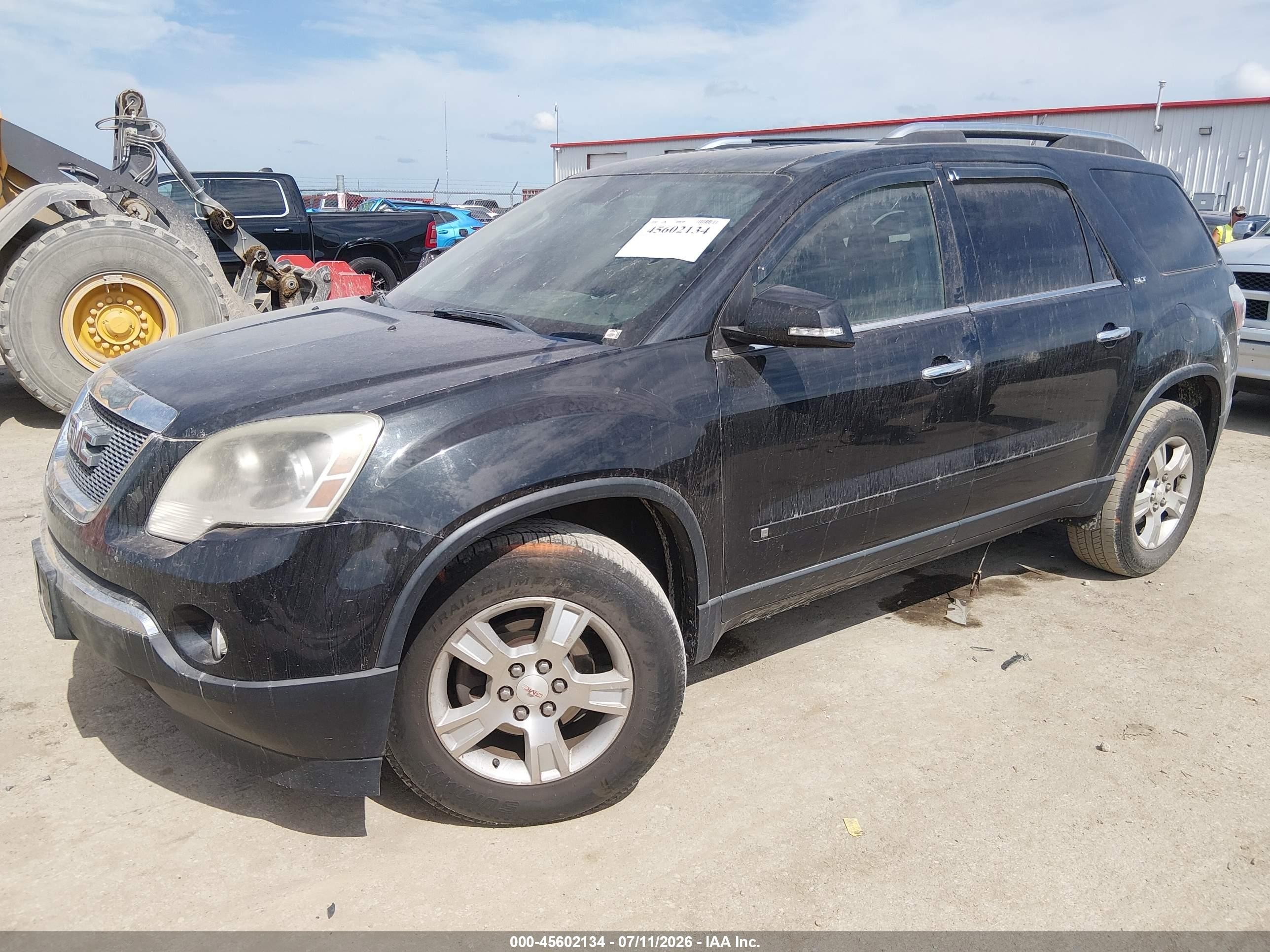 2009 Gmc Acadia Slt1 Black vin: 1GKEV23DX9J101401