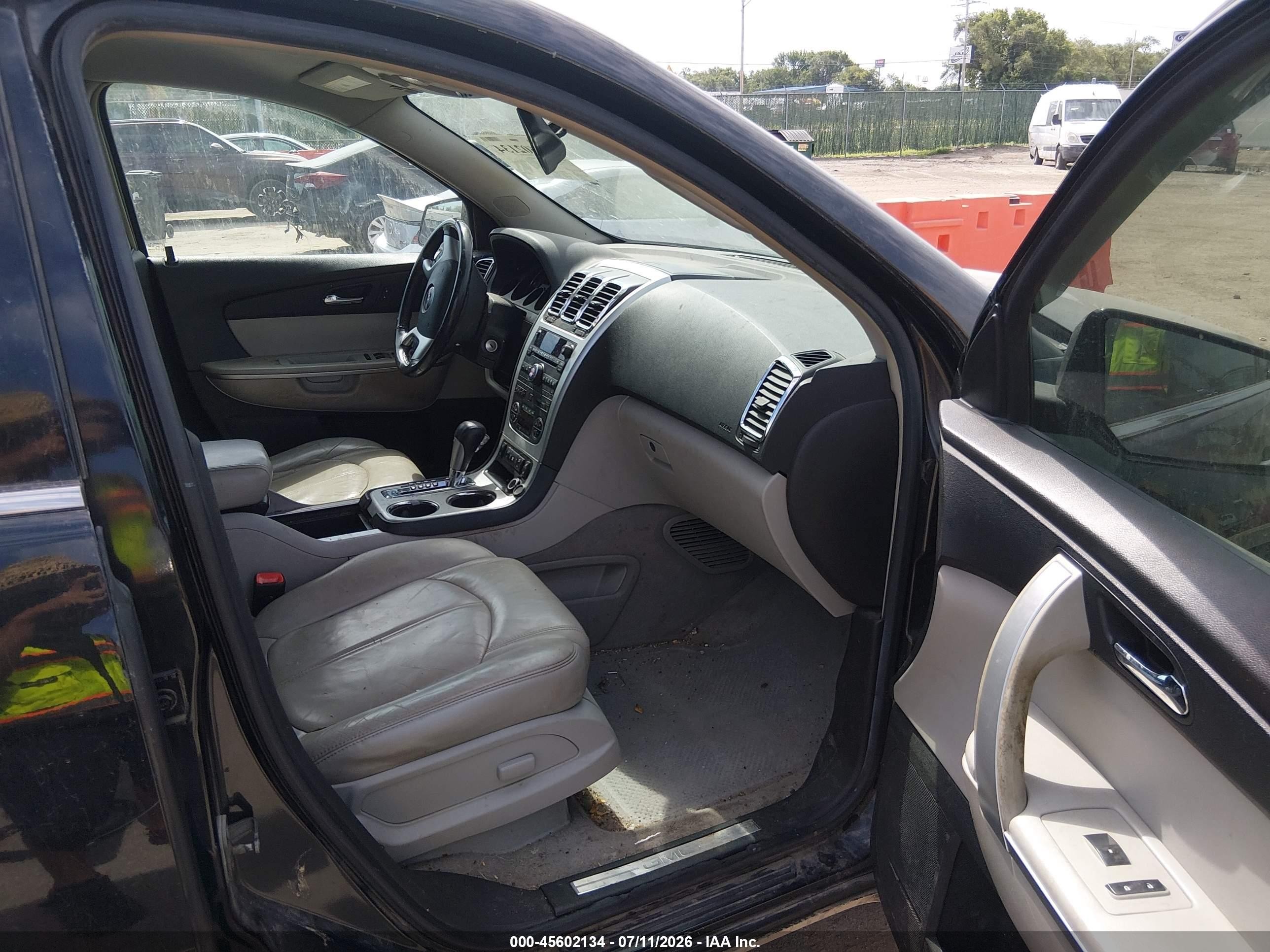 2009 Gmc Acadia Slt1 Black vin: 1GKEV23DX9J101401