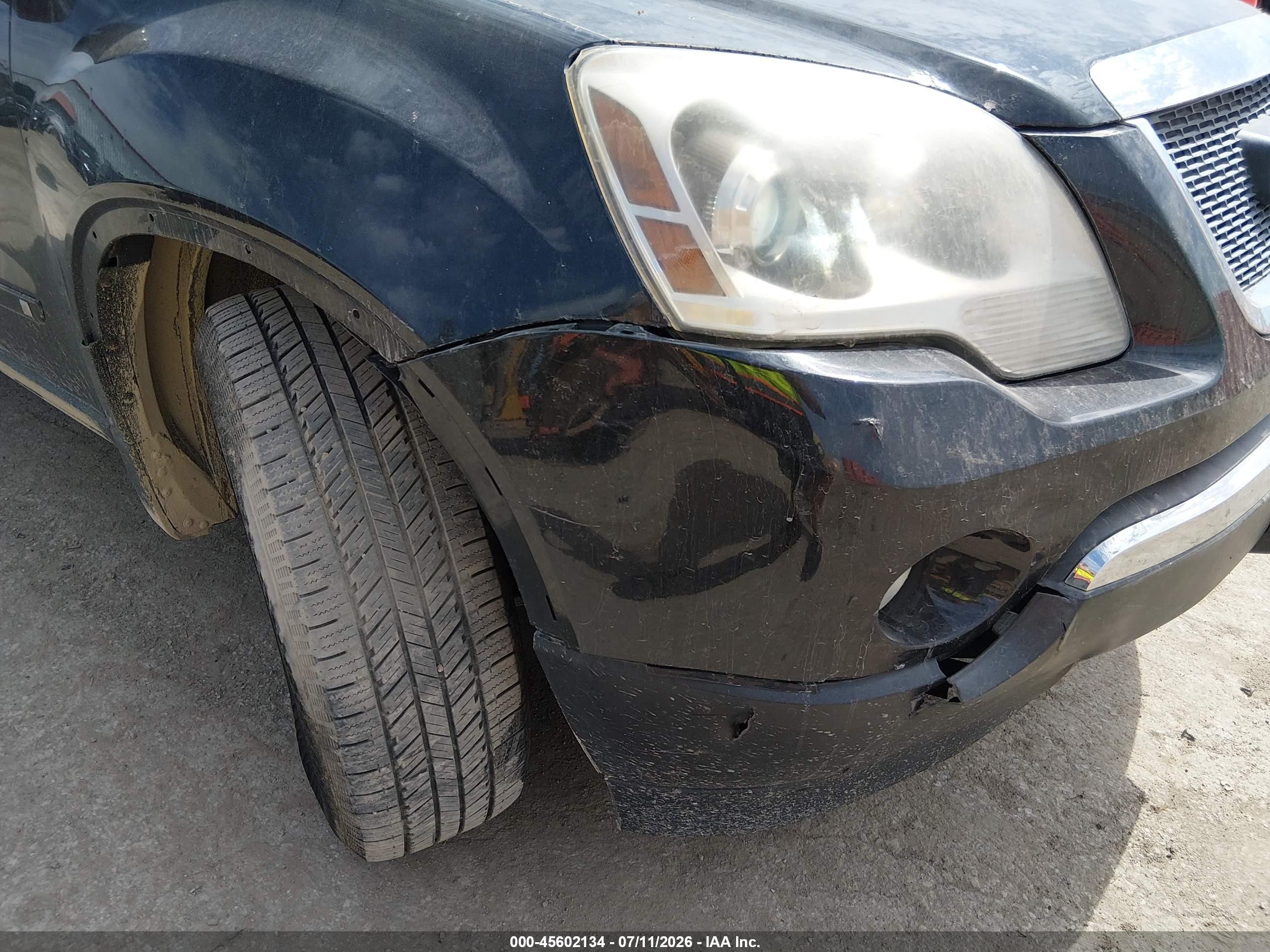 2009 Gmc Acadia Slt1 Black vin: 1GKEV23DX9J101401