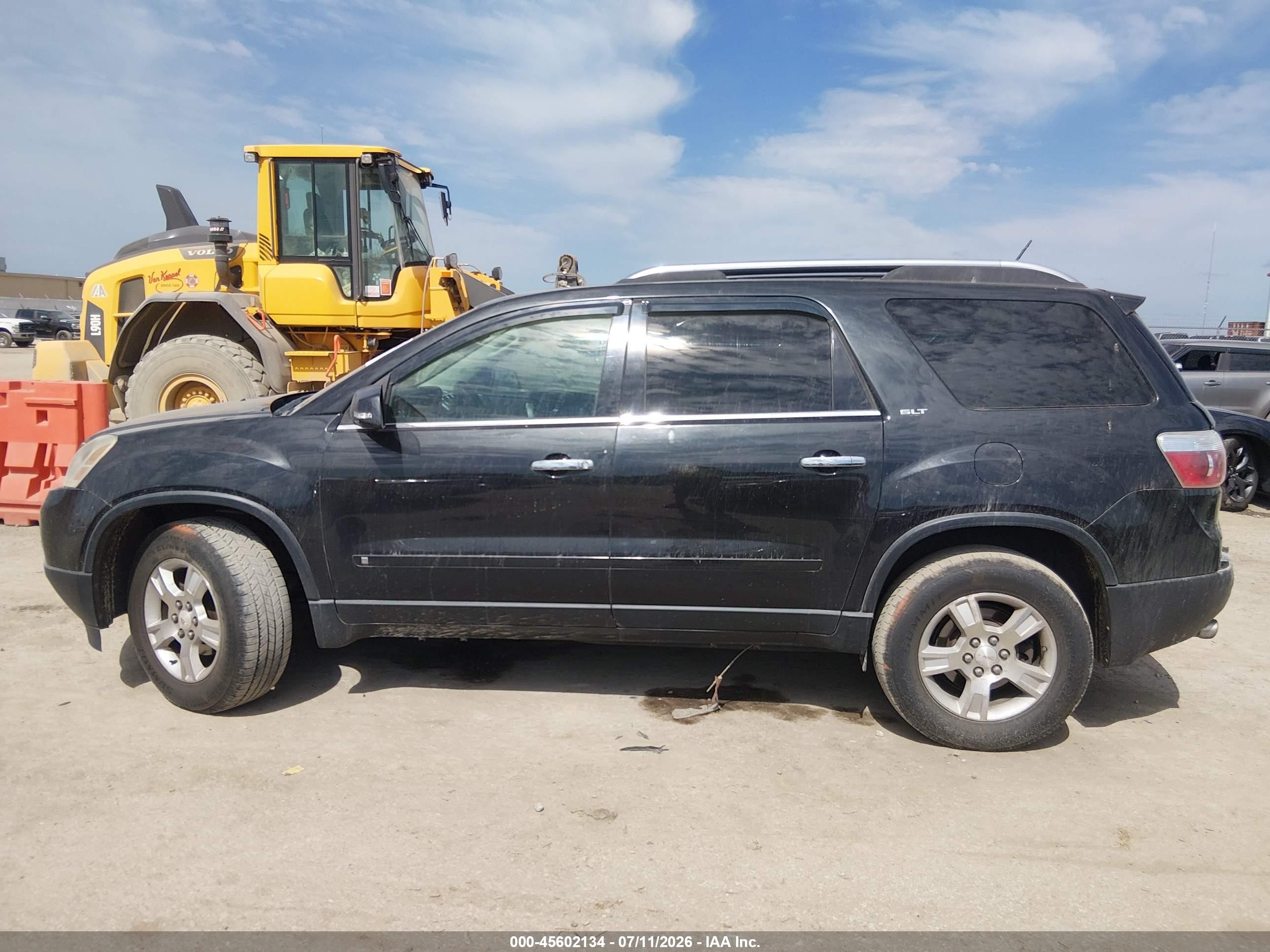 2009 Gmc Acadia Slt1 Black vin: 1GKEV23DX9J101401