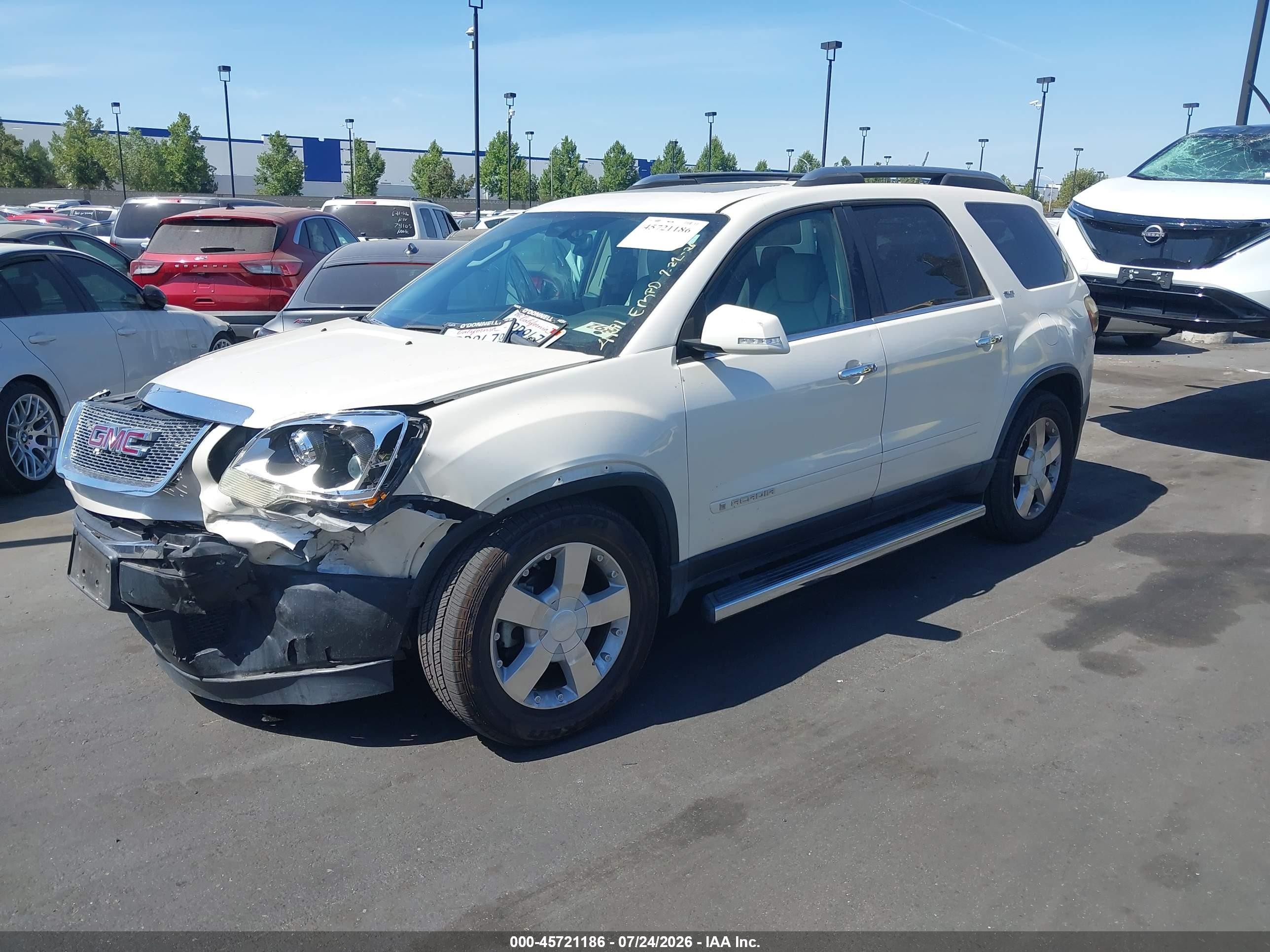 2008 Gmc Acadia Slt-2 Beige vin: 1GKEV33708J124359