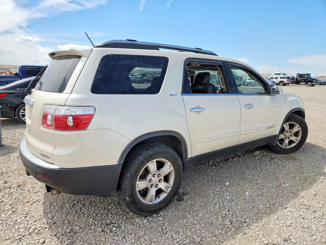 2008 Gmc Acadia Slt-2 White vin: 1GKEV33708J143591