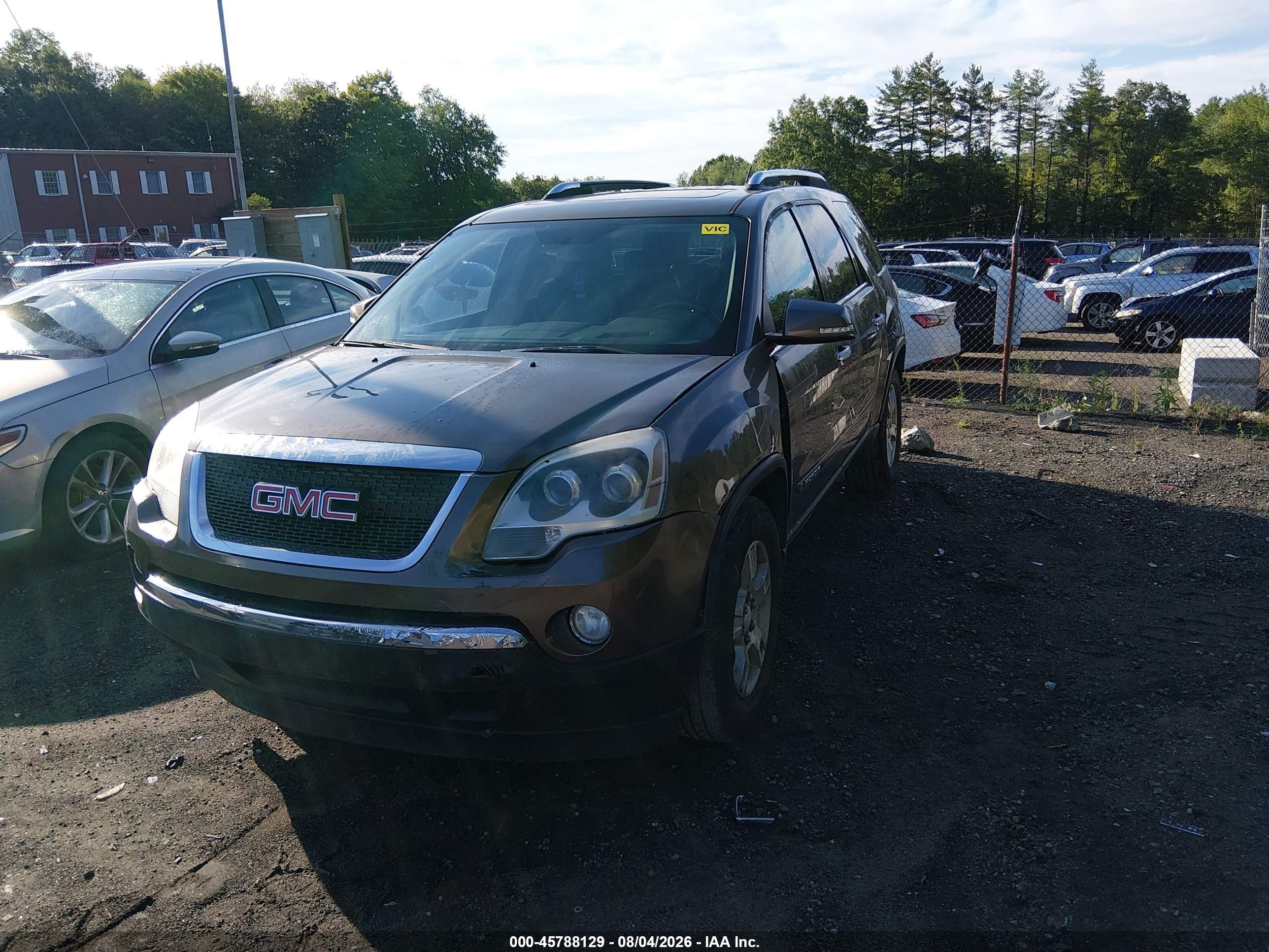 2008 Gmc Acadia Slt-2 Brown vin: 1GKEV33728J146427