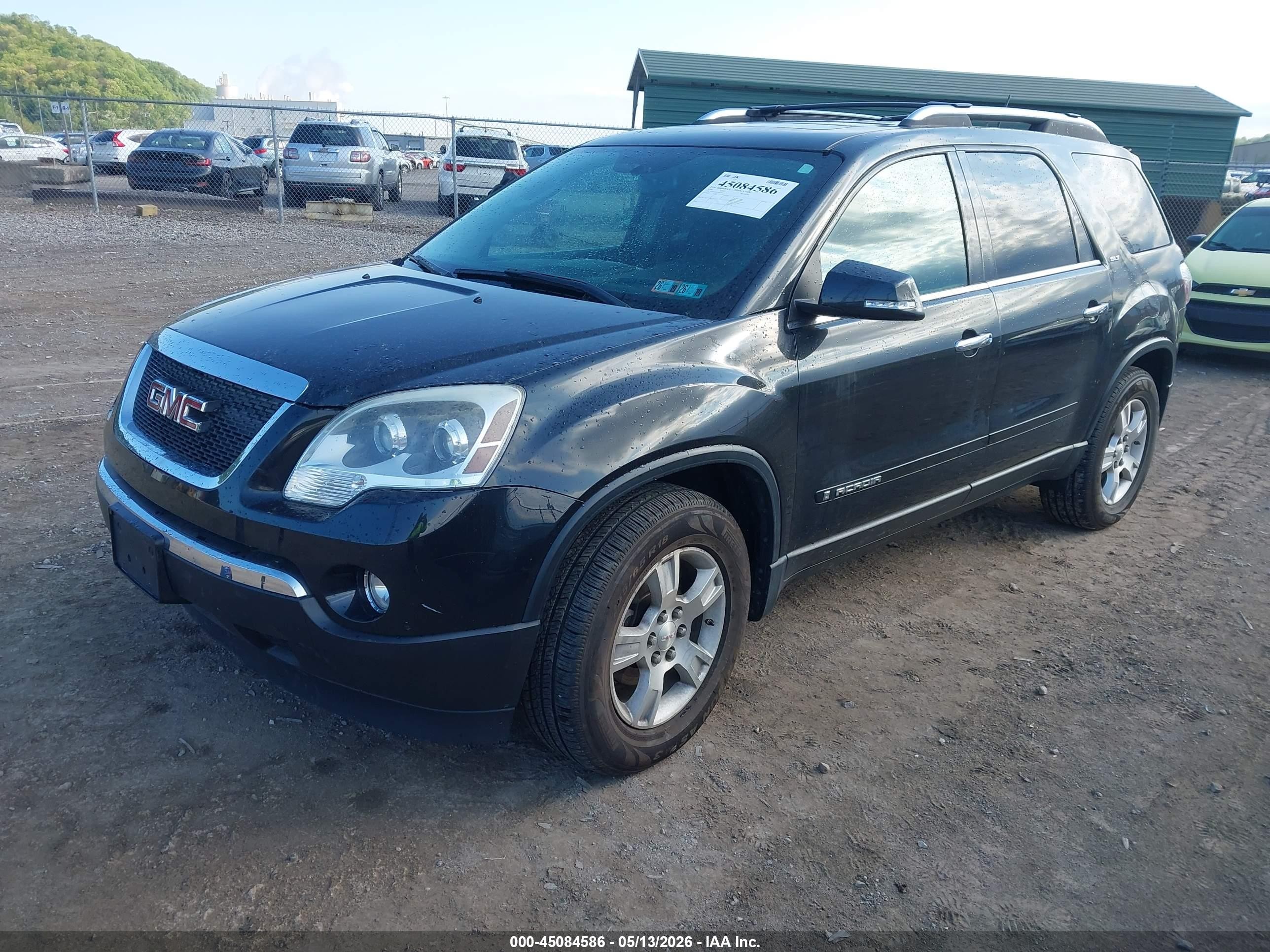 2008 Gmc Acadia Slt-2 Black vin: 1GKEV33728J176317