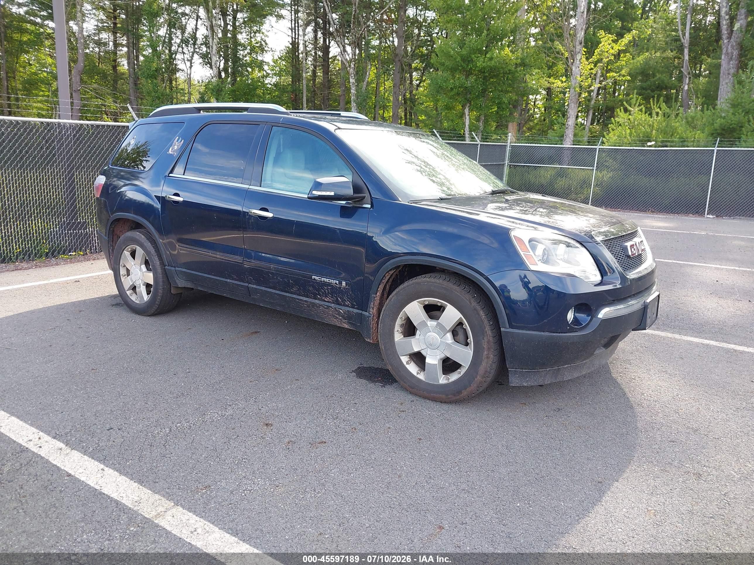 2008 Gmc Acadia Slt-2 Синий vin: 1GKEV33758J279781