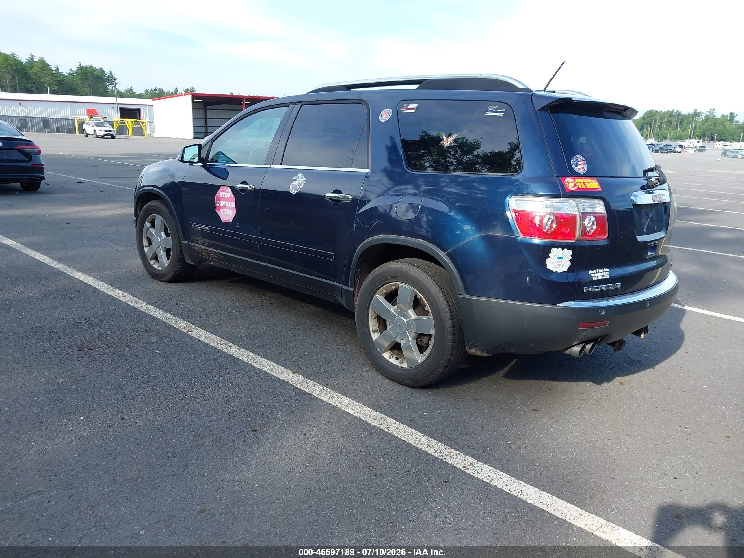 2008 Gmc Acadia Slt-2 Синий vin: 1GKEV33758J279781