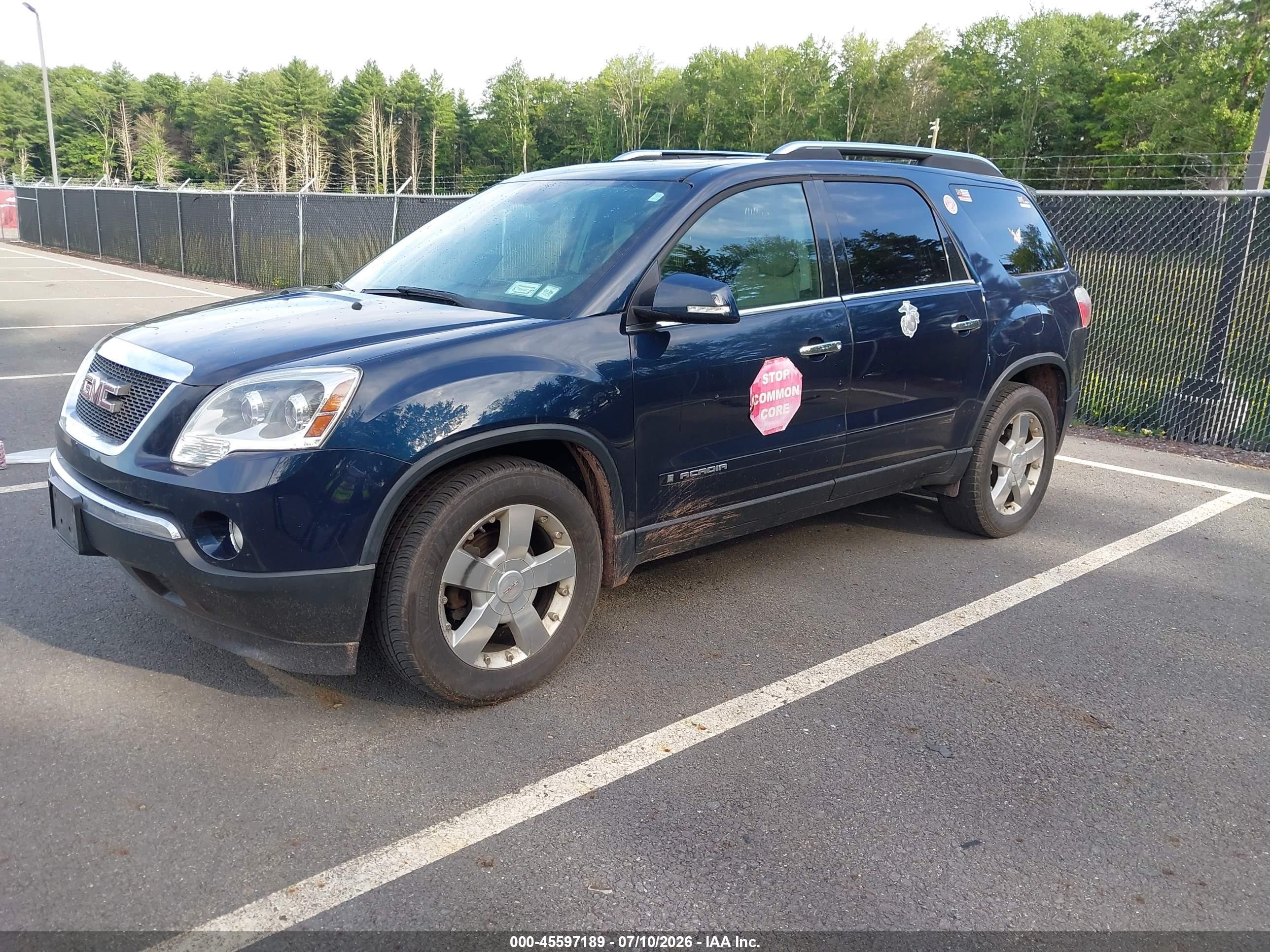 2008 Gmc Acadia Slt-2 Синий vin: 1GKEV33758J279781