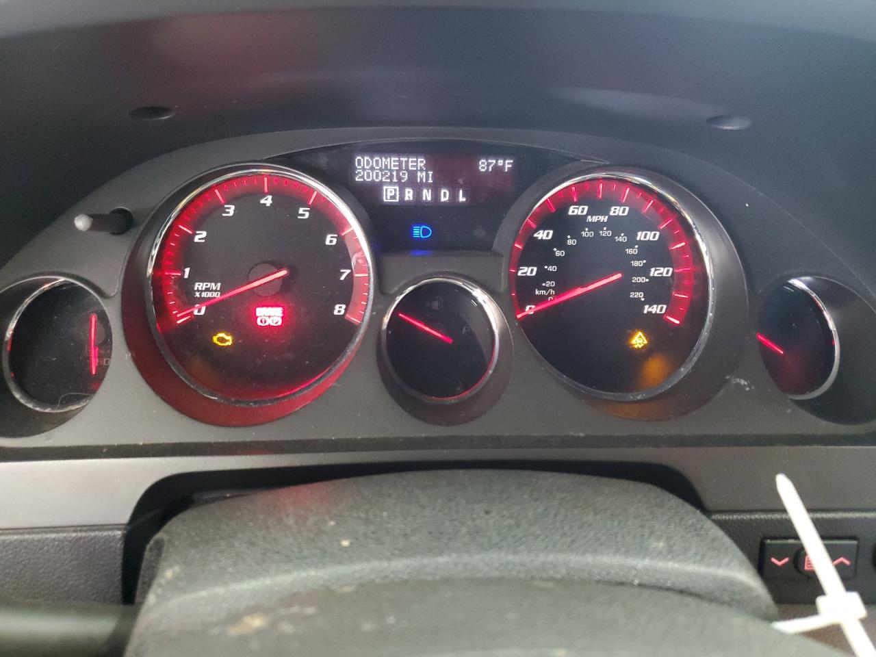2007 Gmc Acadia Slt-2 Black vin: 1GKEV33787J153378 Damage: Warning Light - Engine, On, Unacceptable