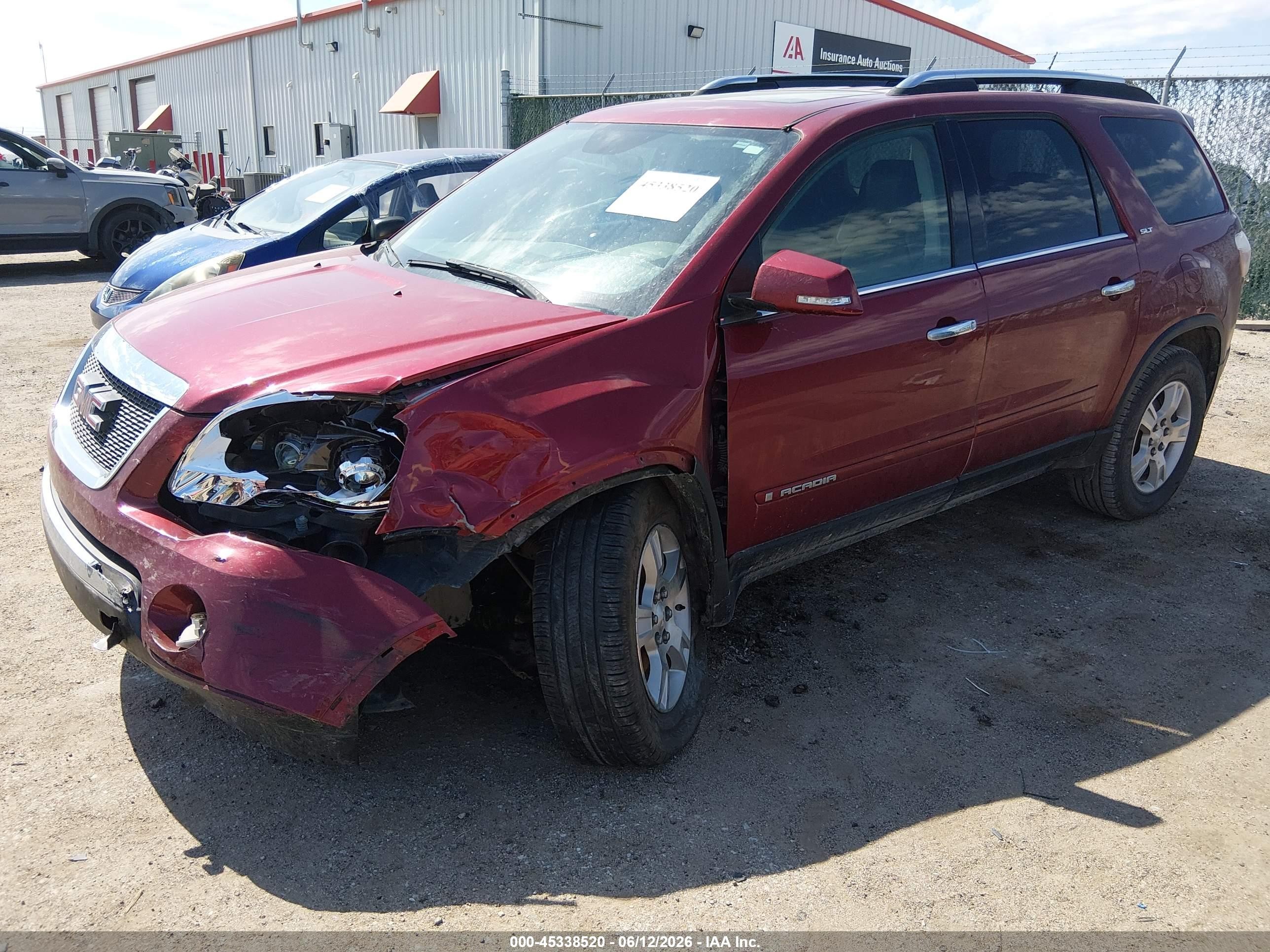 2008 Gmc Acadia Slt-2 Красный vin: 1GKEV33788J235449