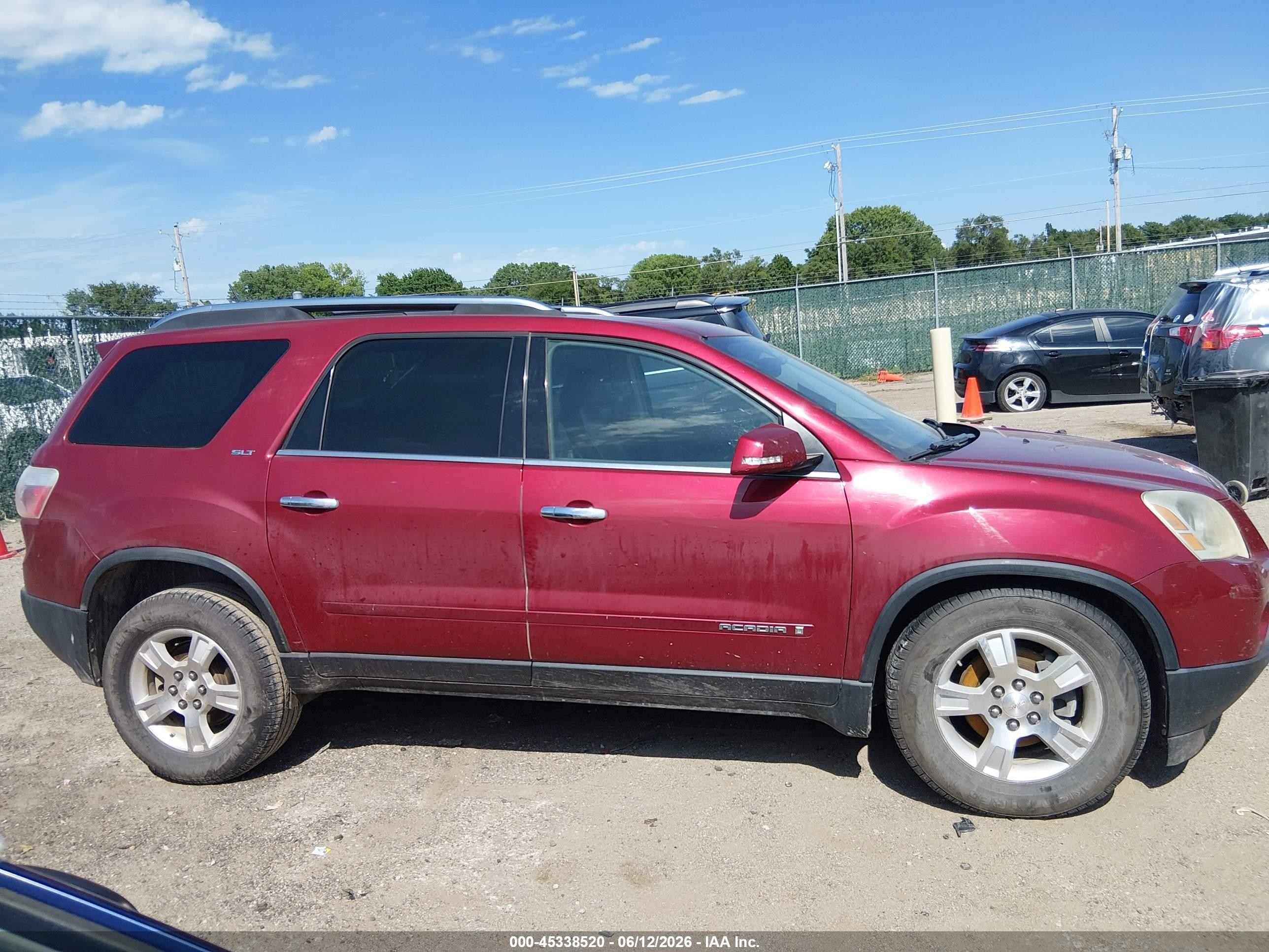 2008 Gmc Acadia Slt-2 Красный vin: 1GKEV33788J235449