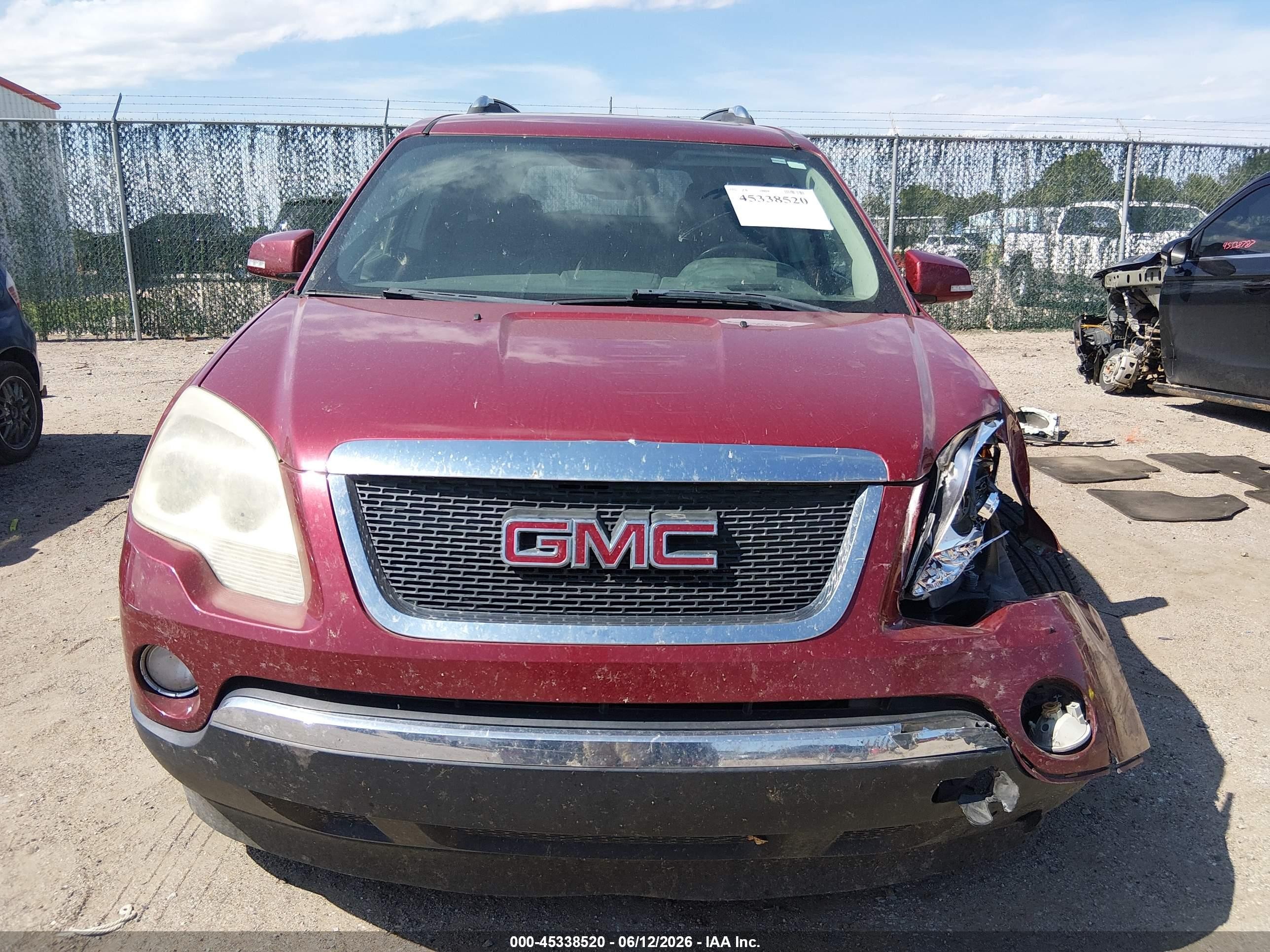 2008 Gmc Acadia Slt-2 Красный vin: 1GKEV33788J235449
