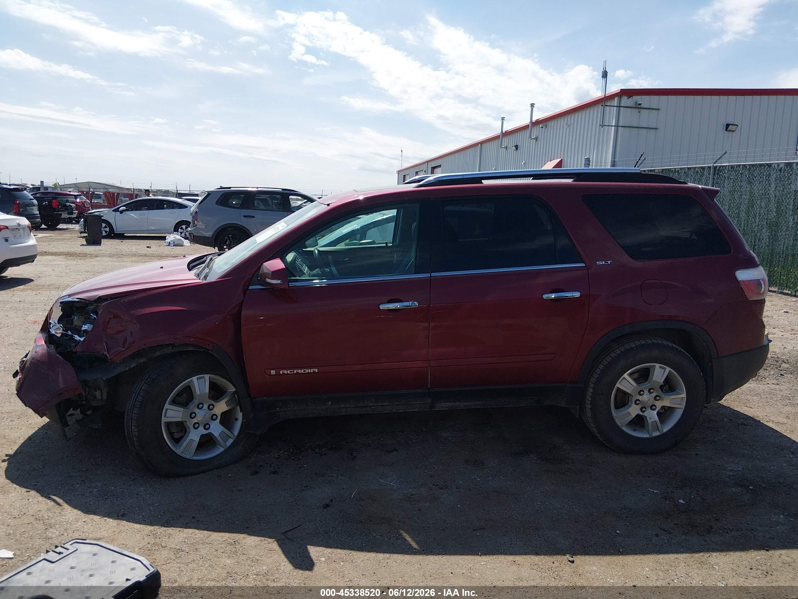2008 Gmc Acadia Slt-2 Красный vin: 1GKEV33788J235449