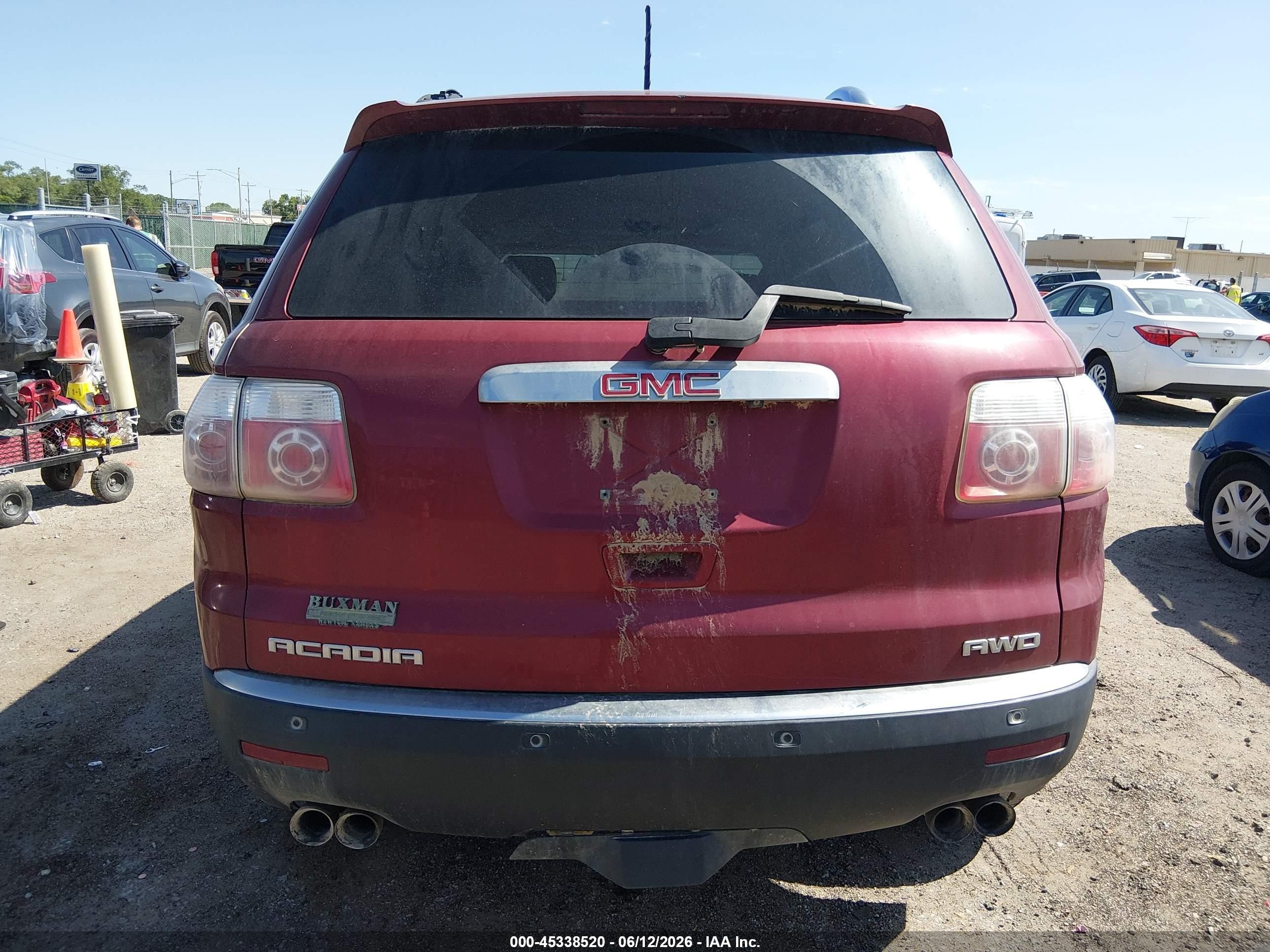 2008 Gmc Acadia Slt-2 Красный vin: 1GKEV33788J235449